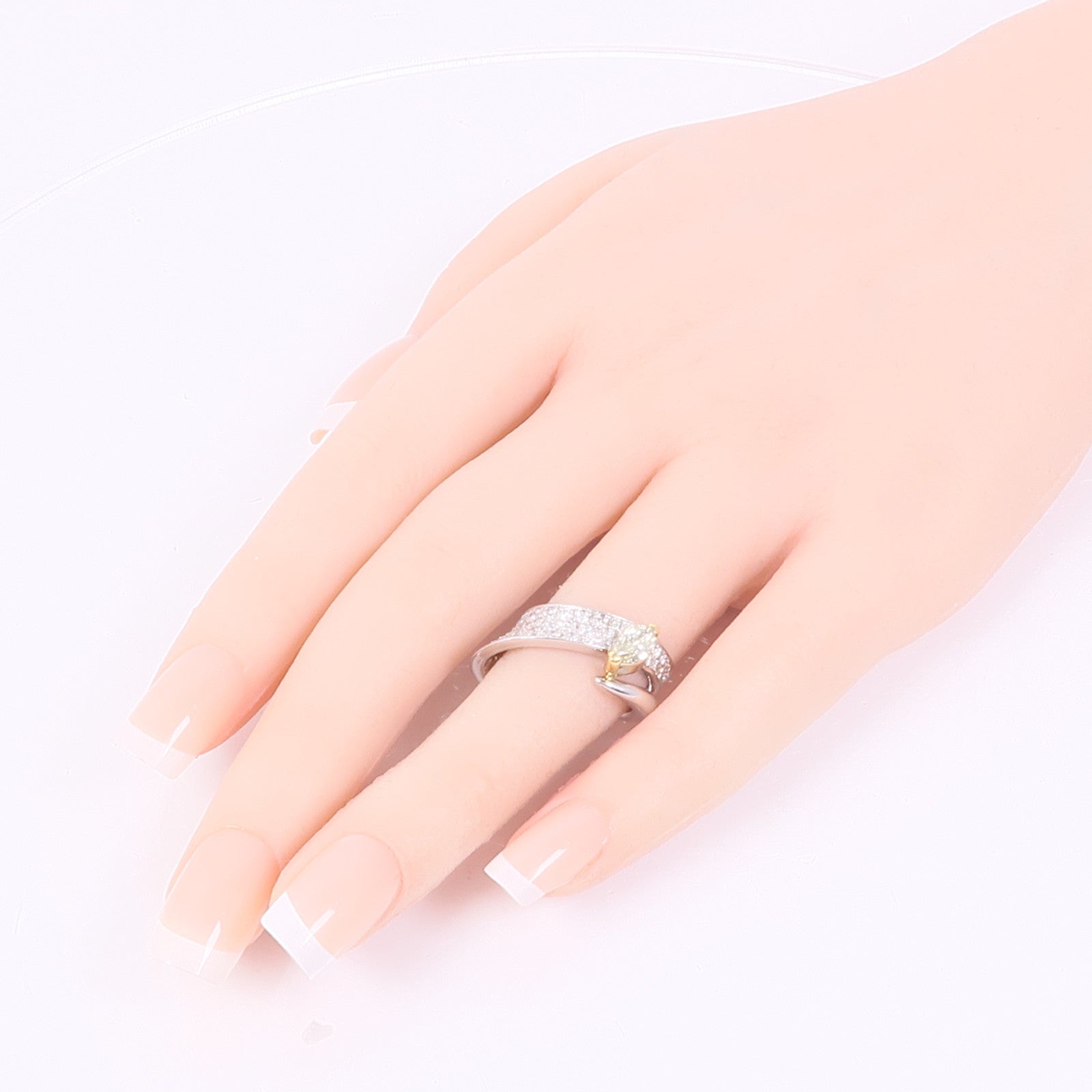 JEWELRY 【激減優惠】18K黃金/白金Diamond Ring鑽石戒指US#4.5