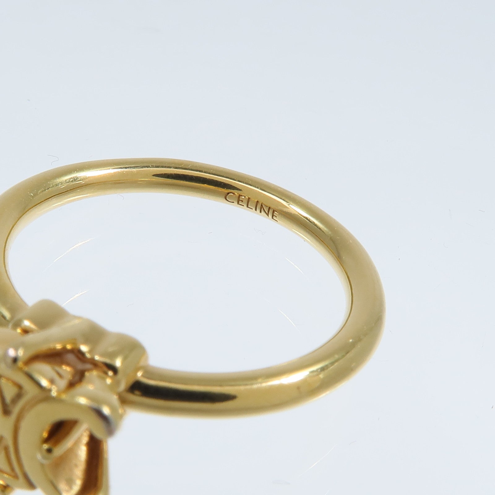 CELINE 黃銅Triomphe Asymmetric Ring戒指