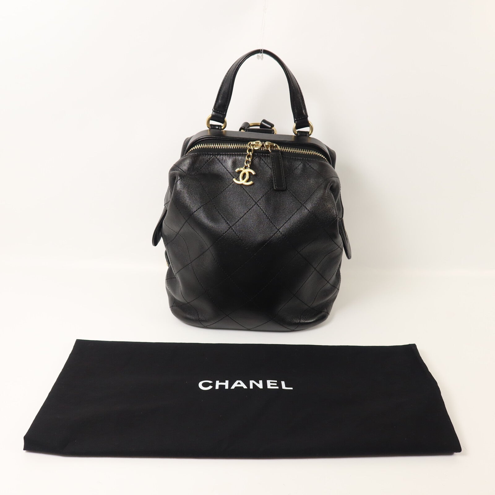 CHANEL 羊皮皮革Shoulder Bag鏈帶背包