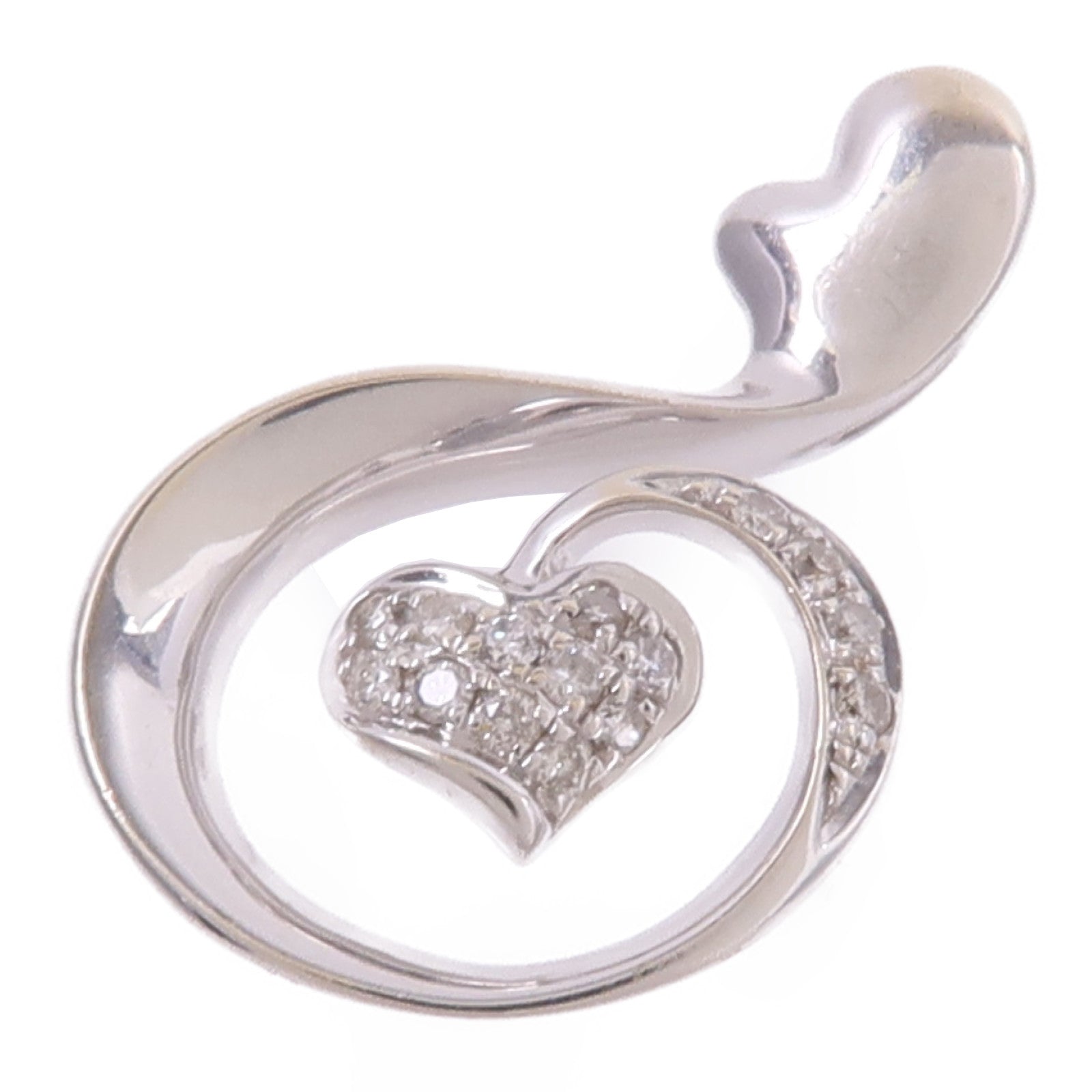 JEWELRY 18K白金Diamond Pendant Top鑽石吊墜