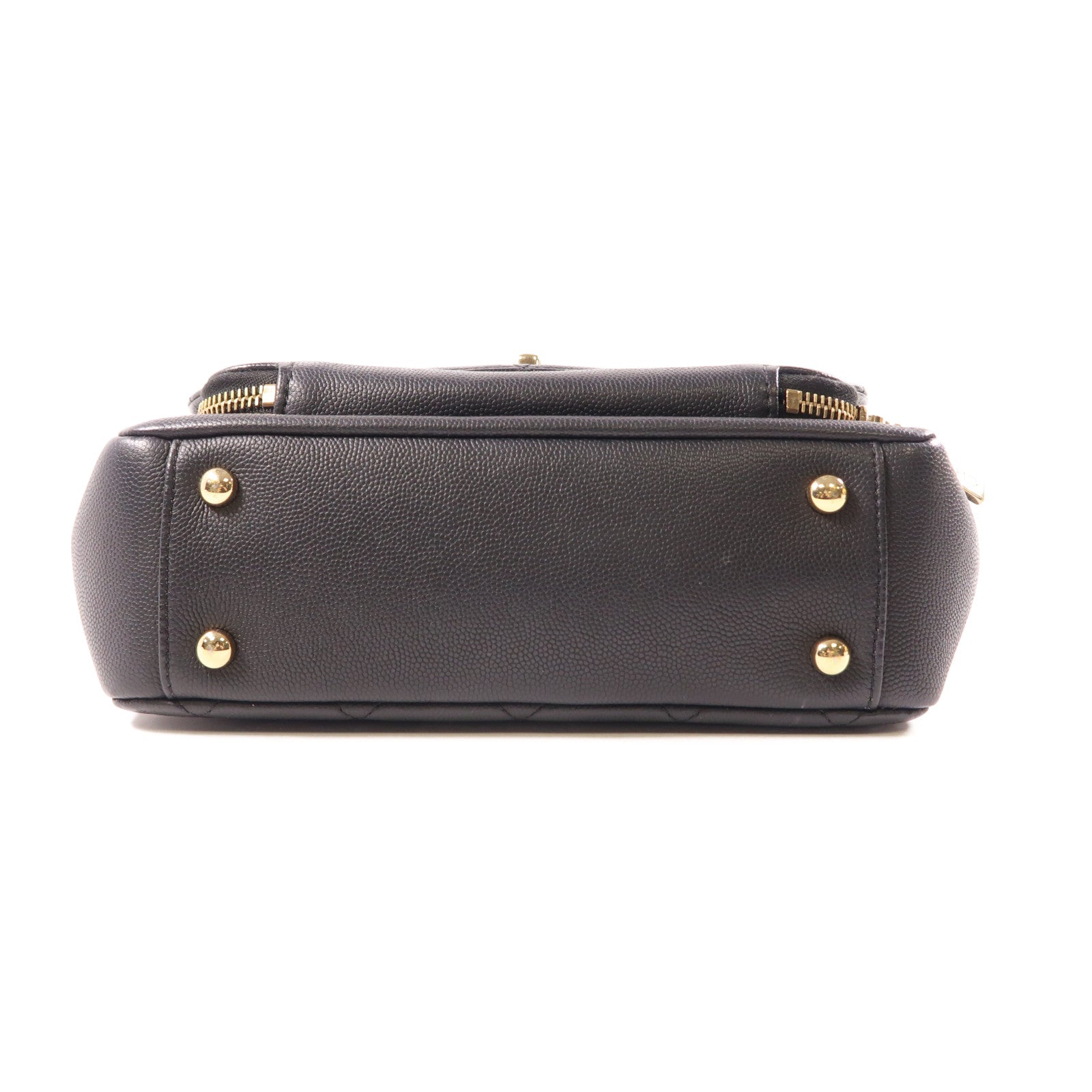 CHANEL 牛皮皮革2way Shoulder Bag金扣鏈帶手挽肩背兩用袋黑色