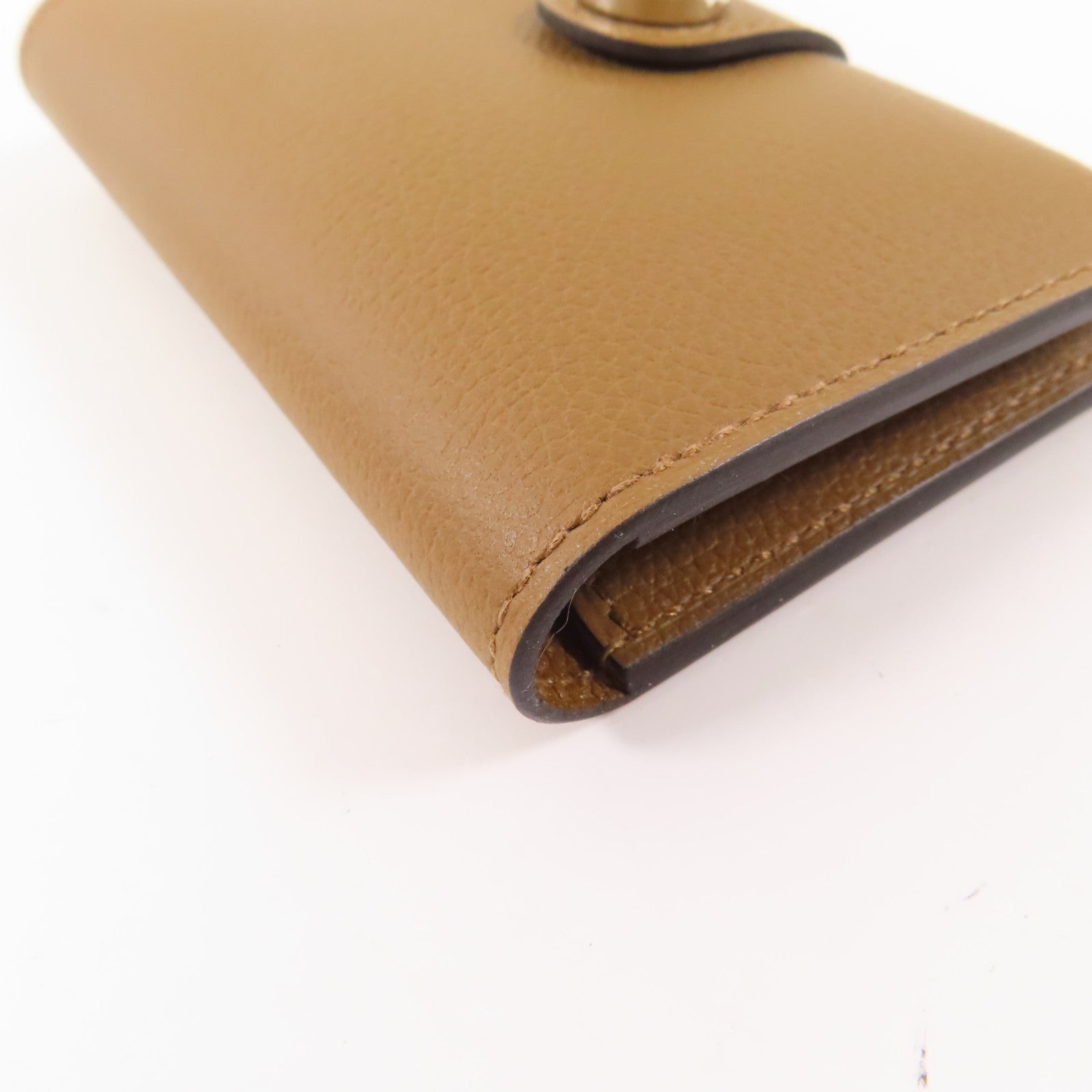 HERMES Evercolor皮革Porte-Cartes R.M.S Card Holder銀扣卡片套Alezan
