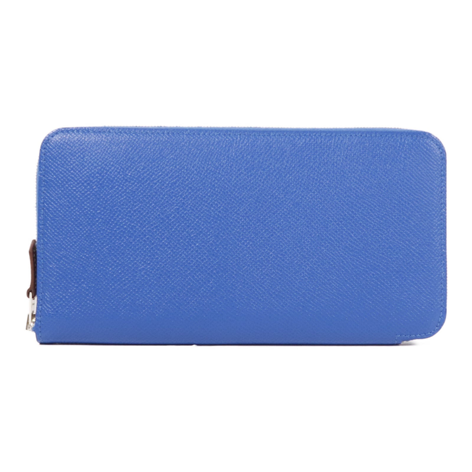 HERMES Epsom皮革Silk In Classique銀扣長錢包