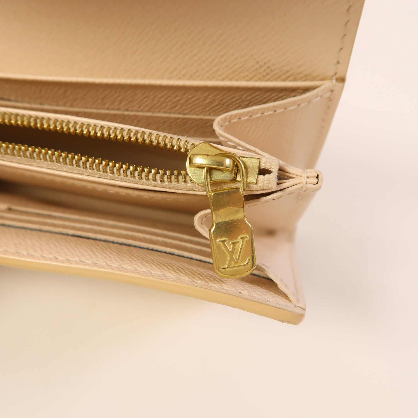 LOUIS VUITTON Damier Azur Sarah Wallet金扣長錢包