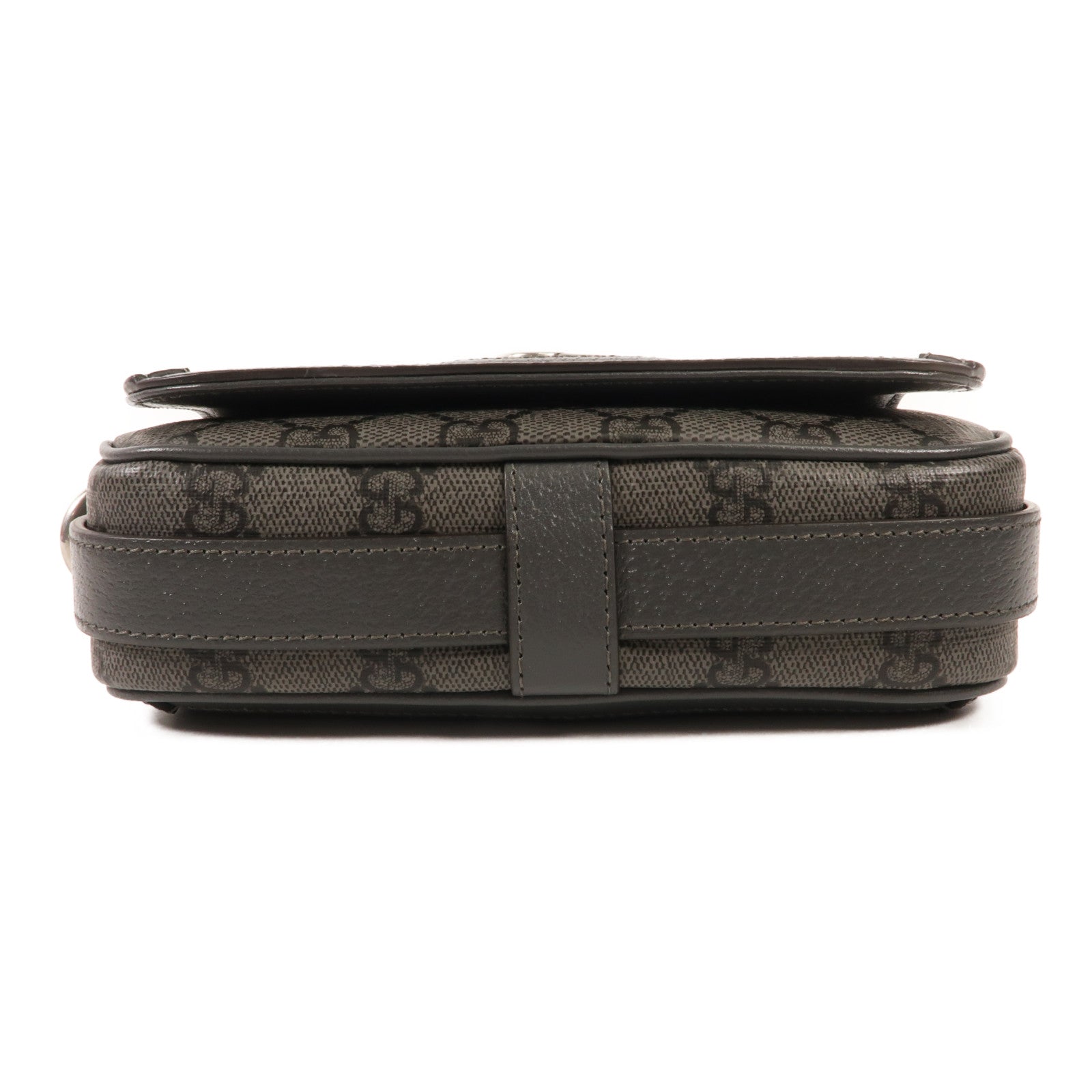 GUCCI 塗層帆布Ophidia Mini Bag銀扣肩背袋