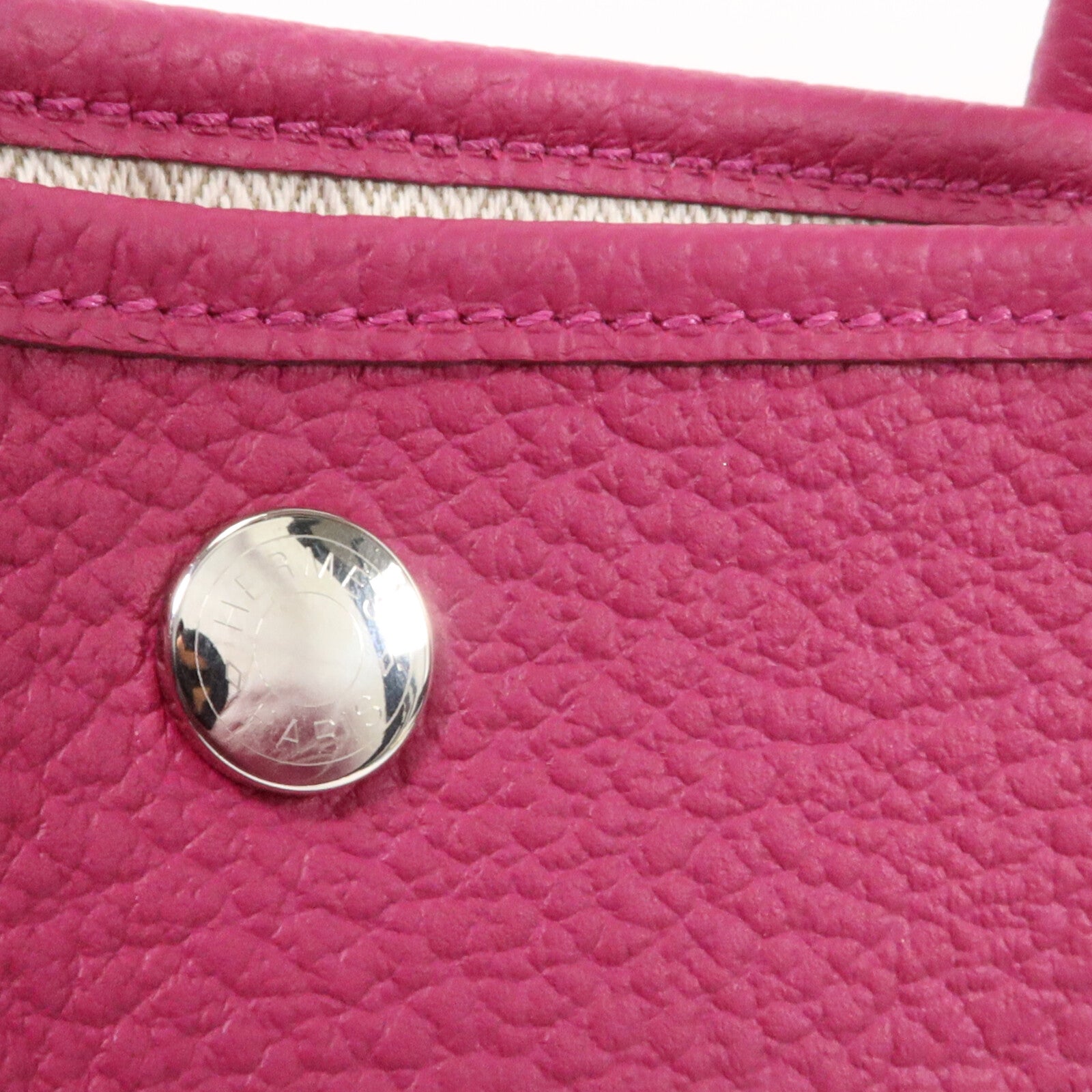 HERMES Negonda皮革Garden Party PM手挽袋Rose Pourpre