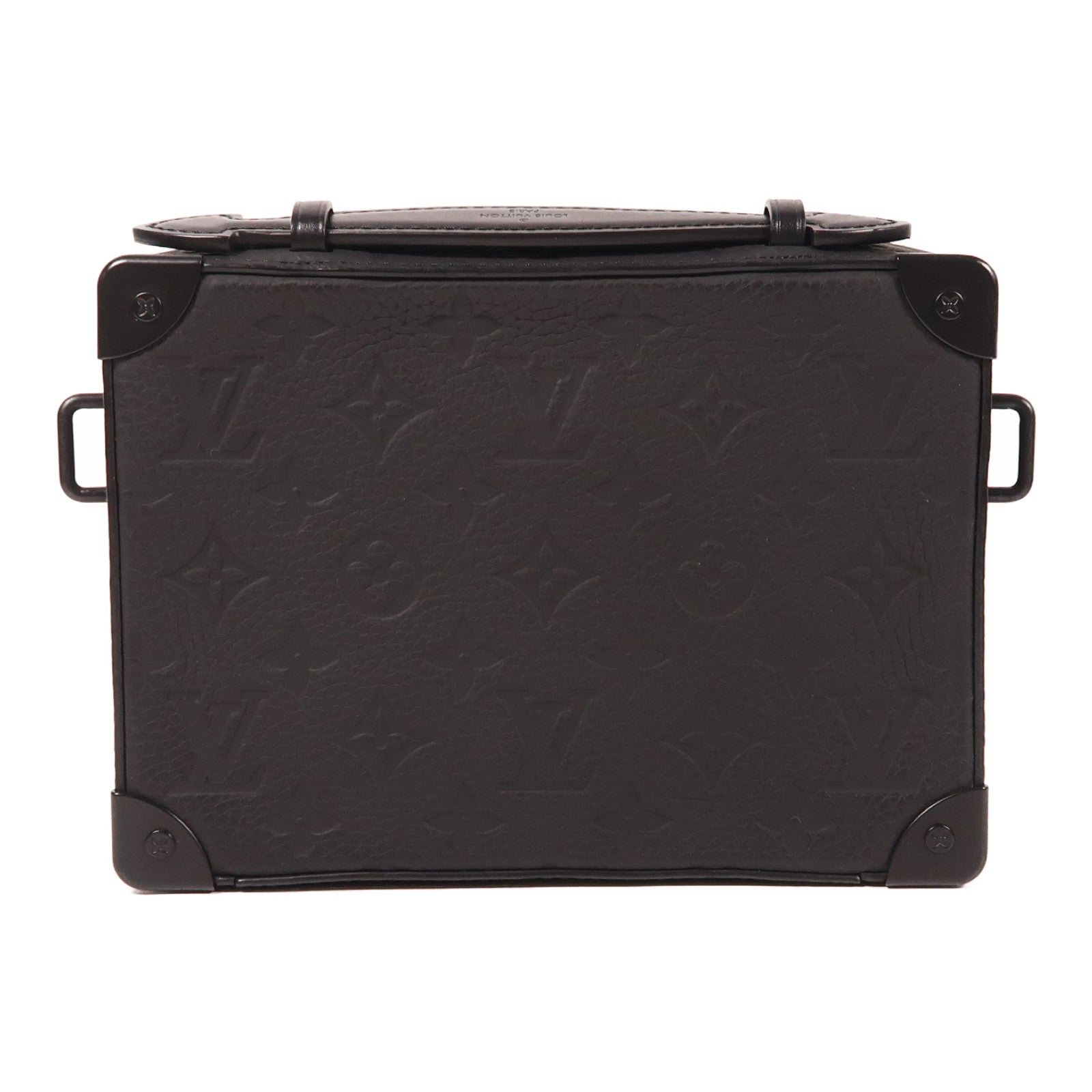 LOUIS VUITTON Taurillon Monogram Handle Soft Trunk肩背袋黑色