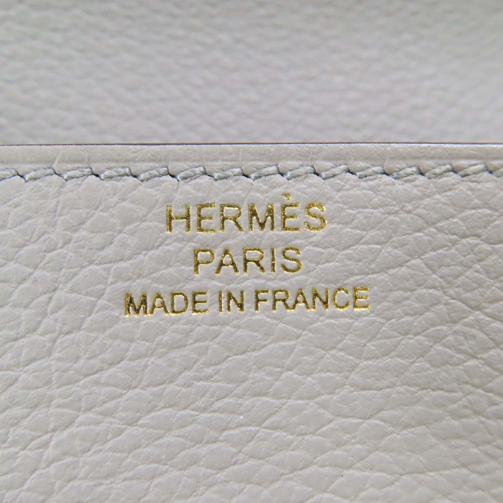 HERMES 【激減優惠】Evercolor皮革Roulis Slim金扣錢包Bleu Glacier/灰藍色