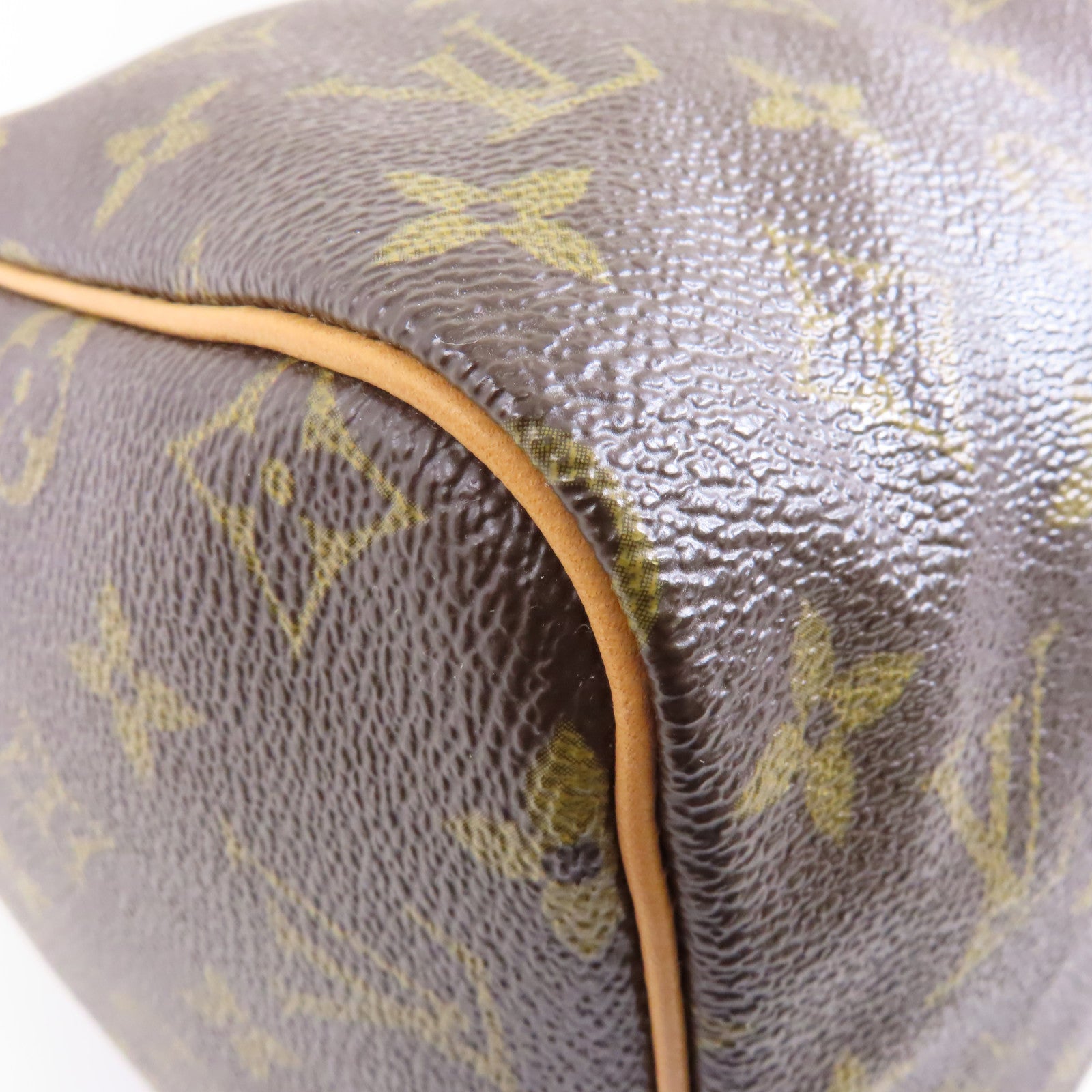 LOUIS VUITTON Monogram Speedy 30金扣手挽袋棕色