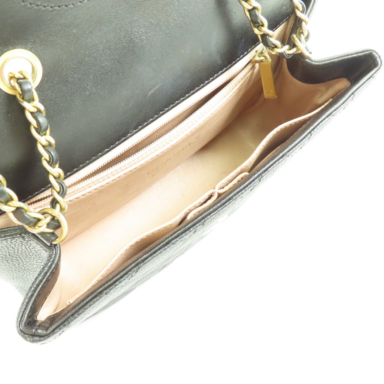 CHANEL 牛皮皮革CC Filigree金扣肩背袋