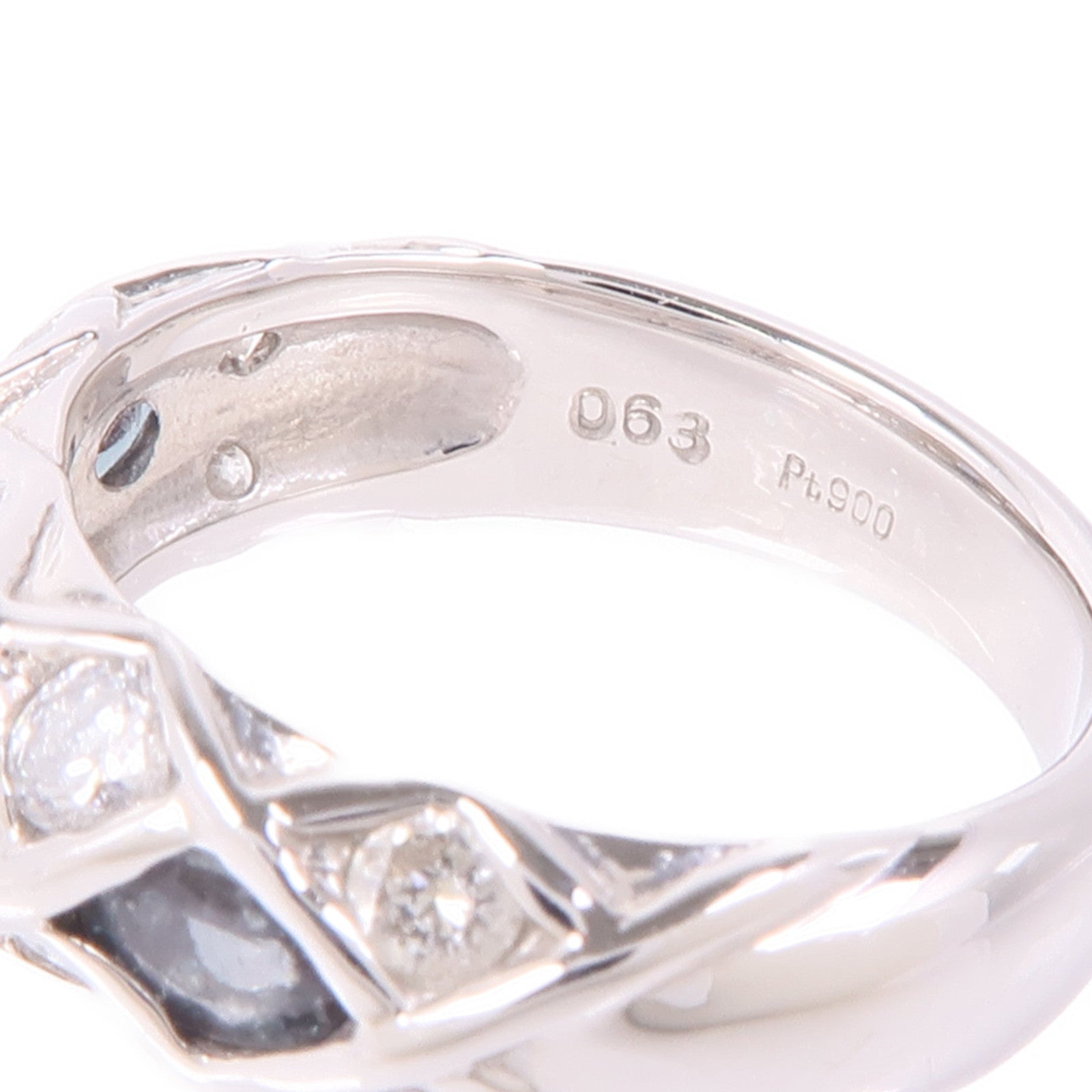 JEWELRY 【激減優惠】PT900鉑金Alexandrite/Diamond Ring紫翠玉/鑽石戒指US#6