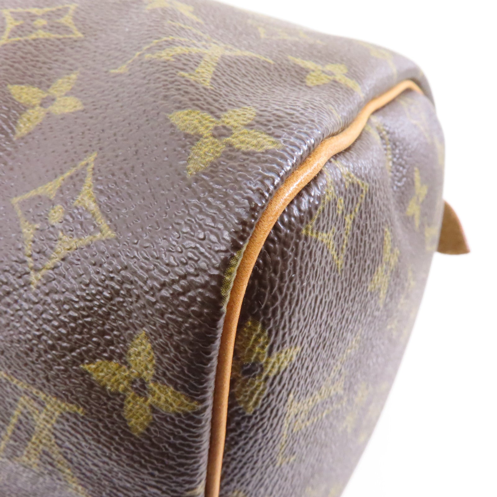 LOUIS VUITTON Monogram Speedy 30金扣手挽袋棕色