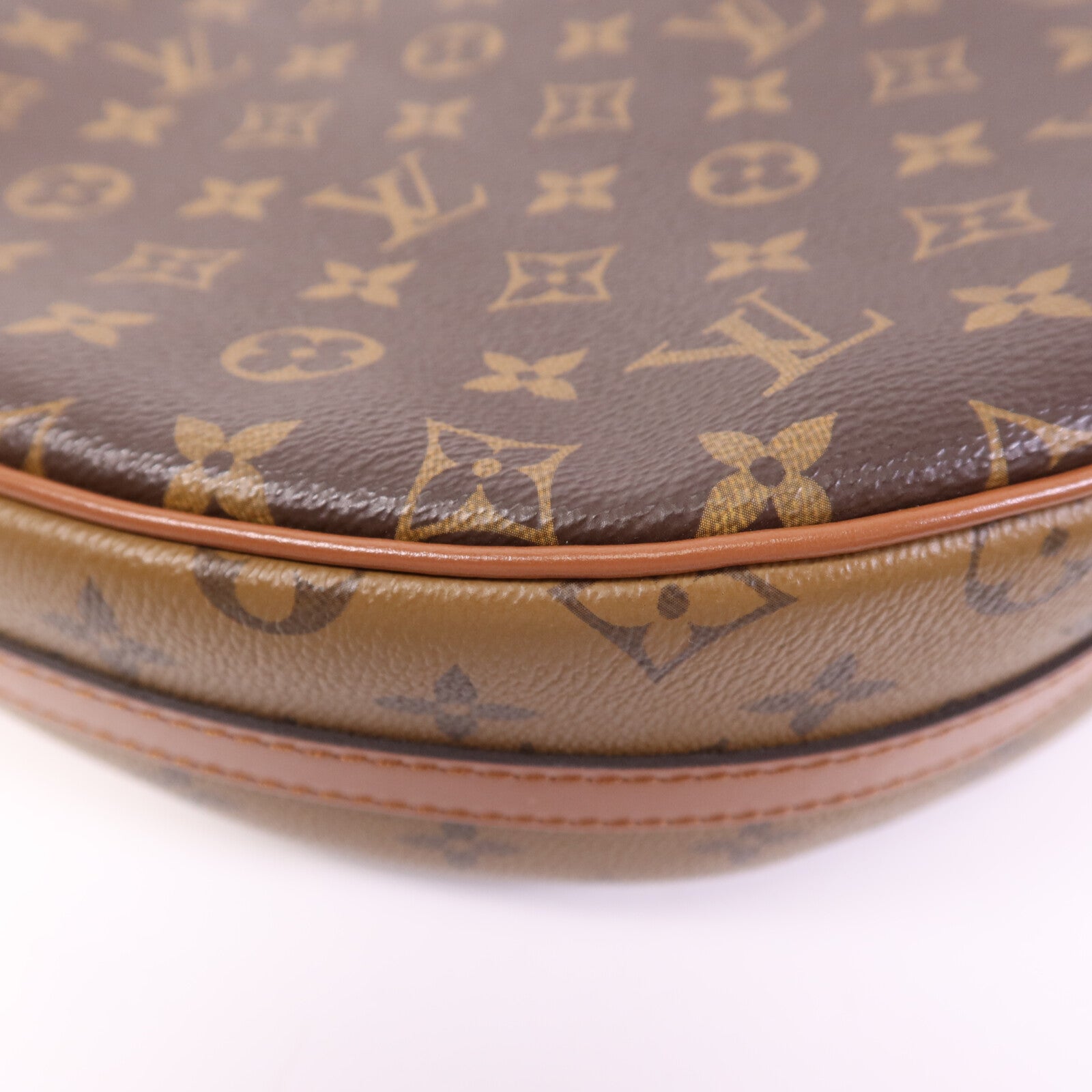 LOUIS VUITTON Monogram/Monogram Reverse Loop Hobo金扣手挽肩背兩用袋