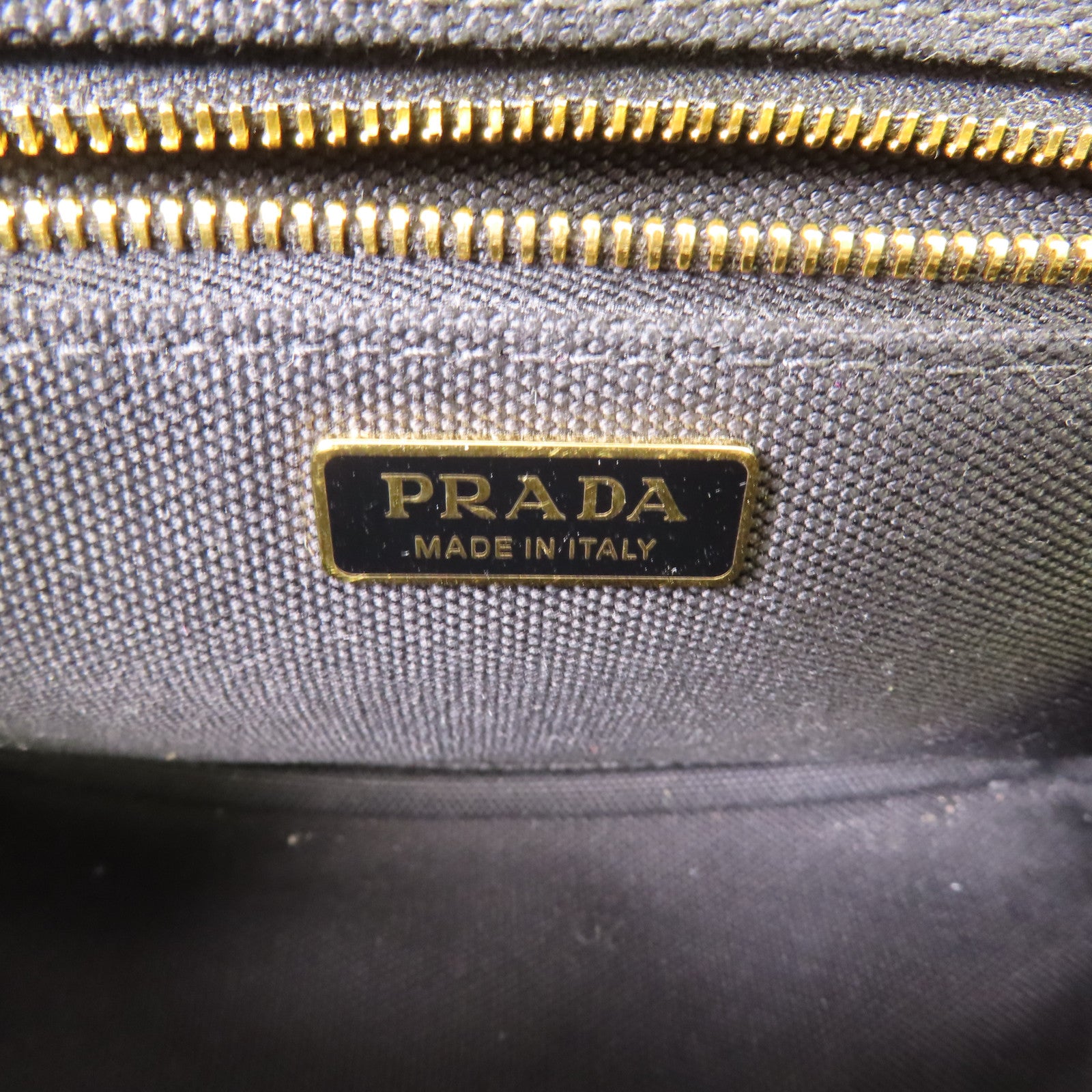 PRADA 帆布2 Way Shoulder金扣手挽肩背兩用袋