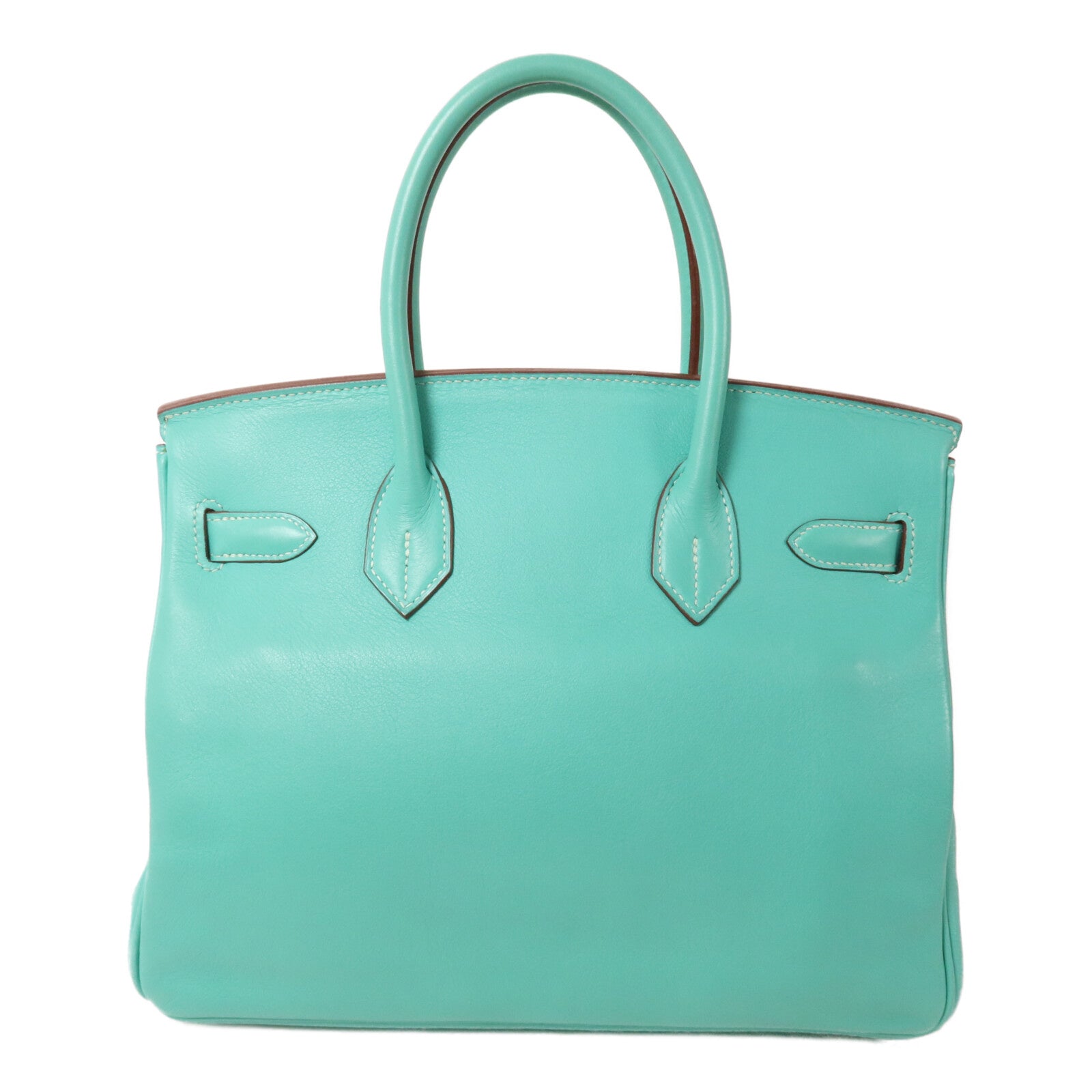 HERMES Swift皮革Birkin 30手挽袋Lagon