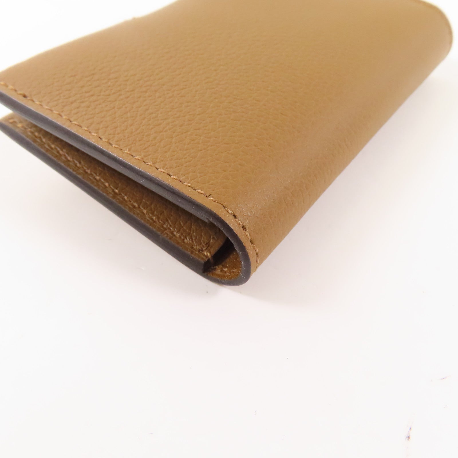 HERMES Evercolor皮革Porte-Cartes R.M.S Card Holder銀扣卡片套Alezan