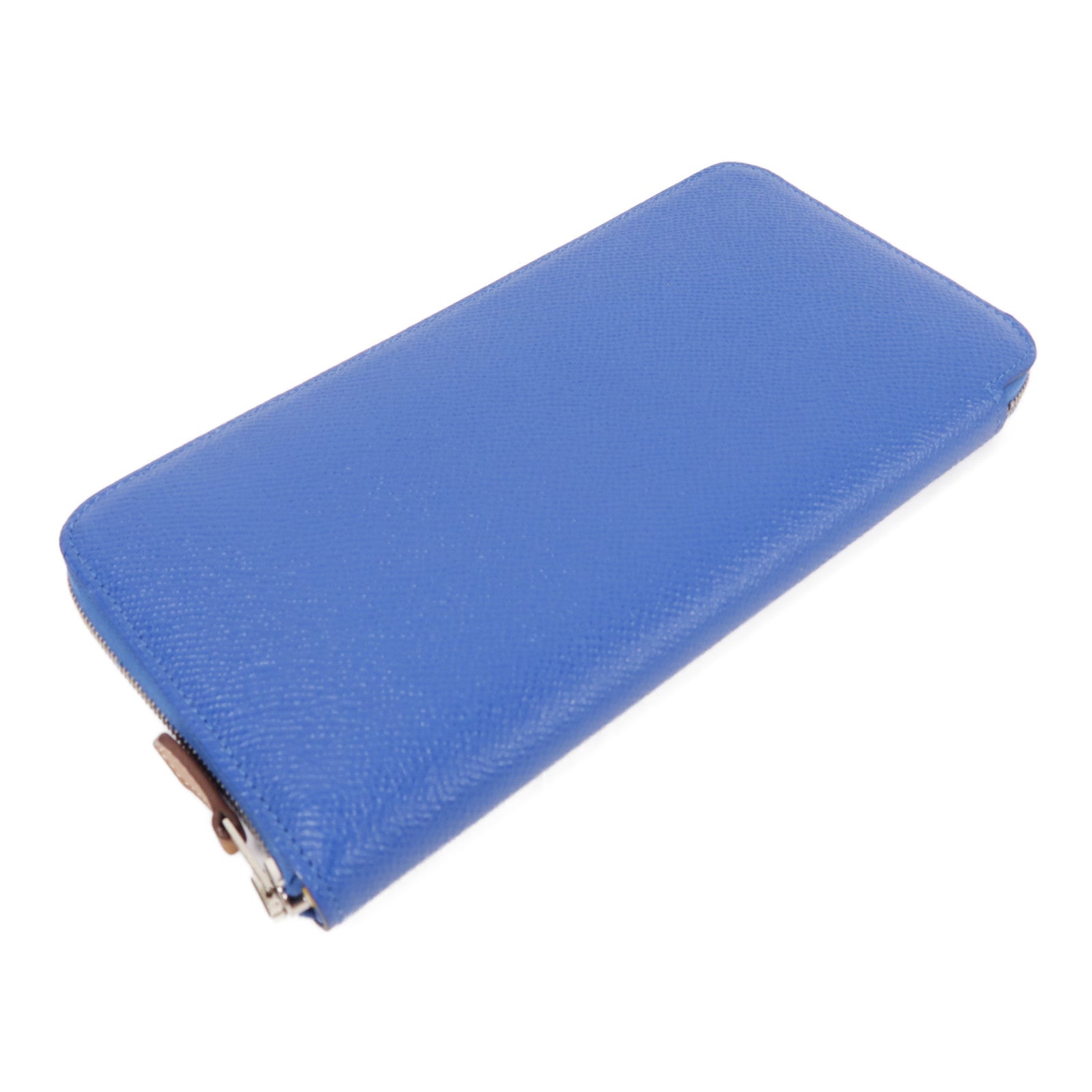 HERMES Epsom皮革Silk In Classique銀扣長錢包