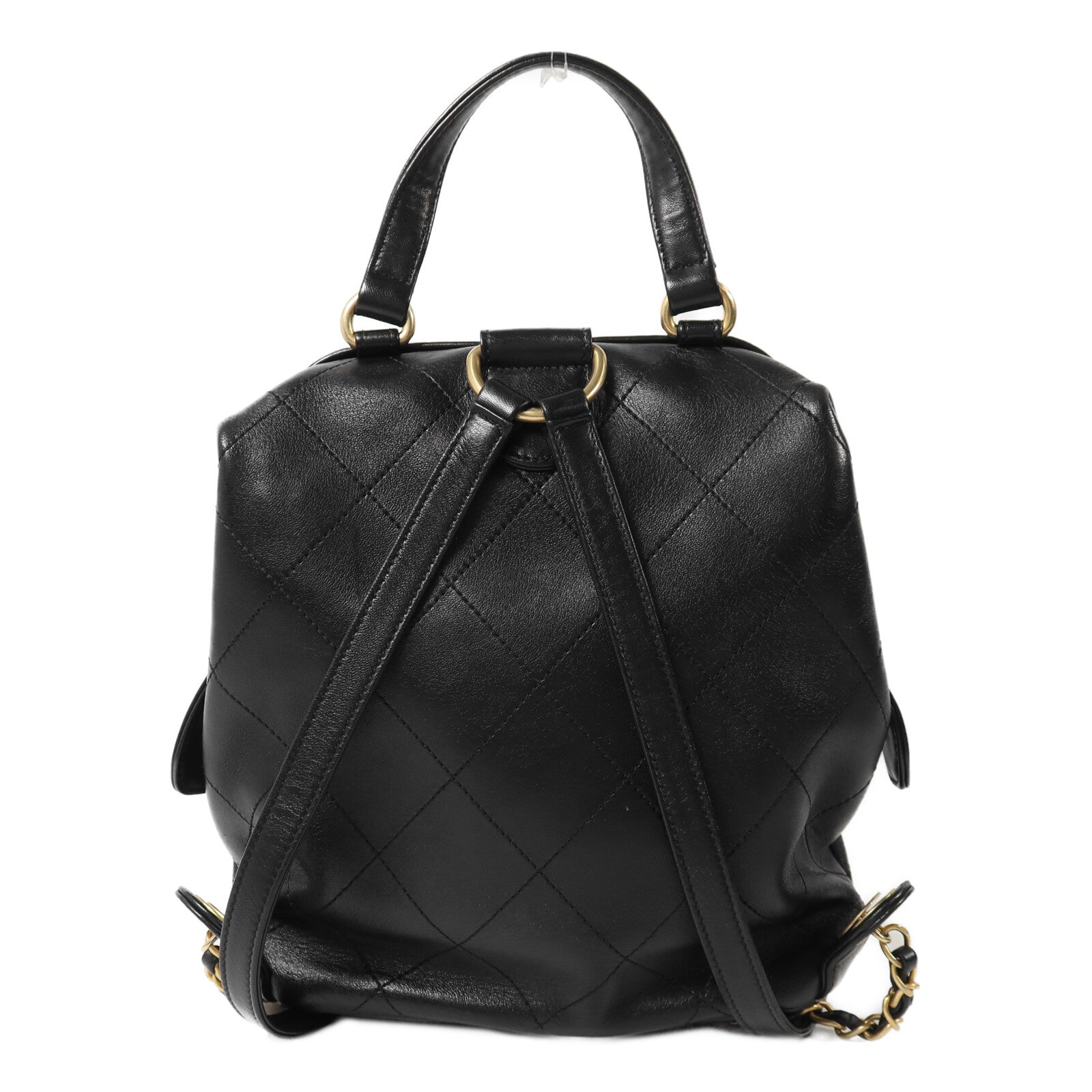 CHANEL 羊皮皮革Shoulder Bag鏈帶背包