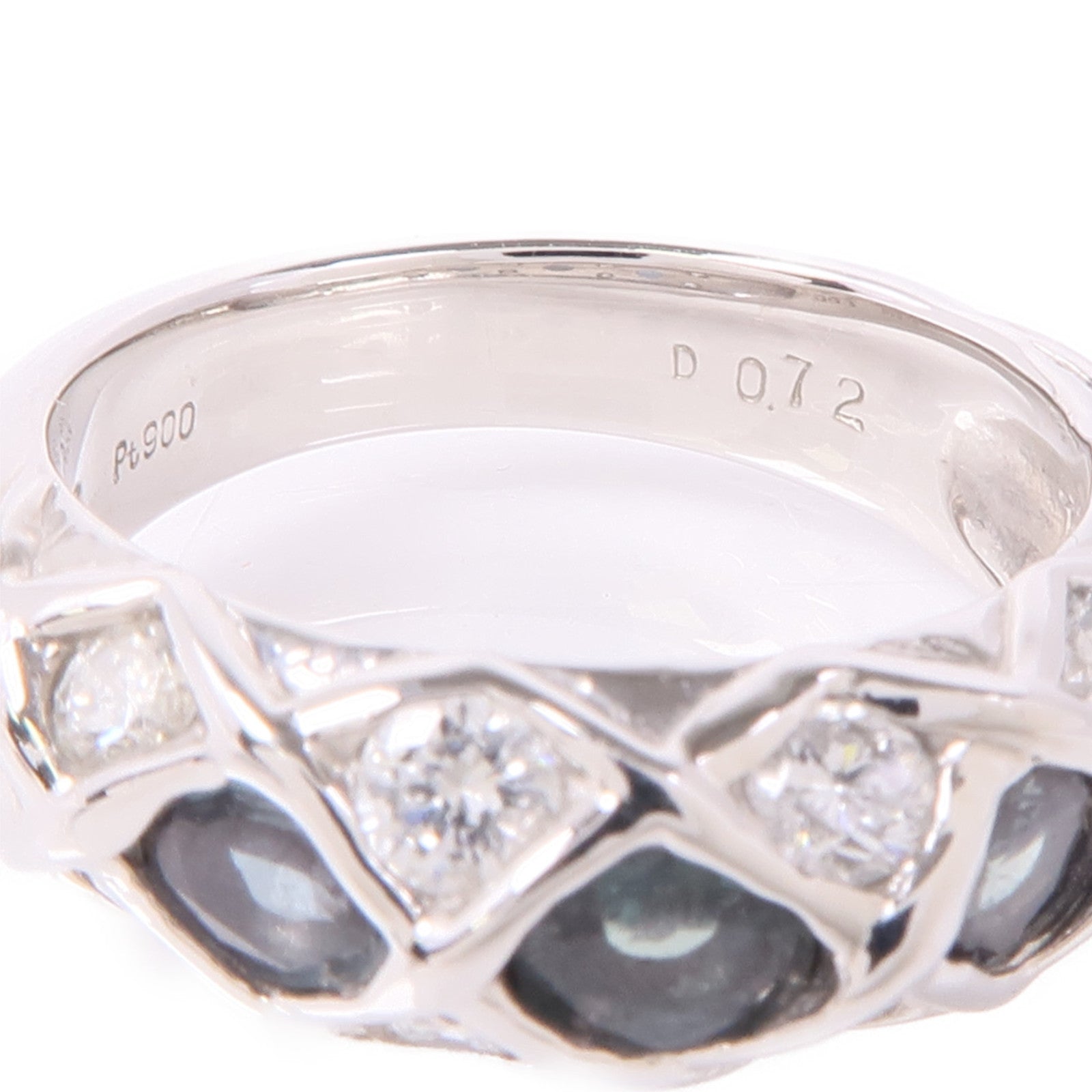 JEWELRY 【激減優惠】PT900鉑金Alexandrite/Diamond Ring紫翠玉/鑽石戒指US#6