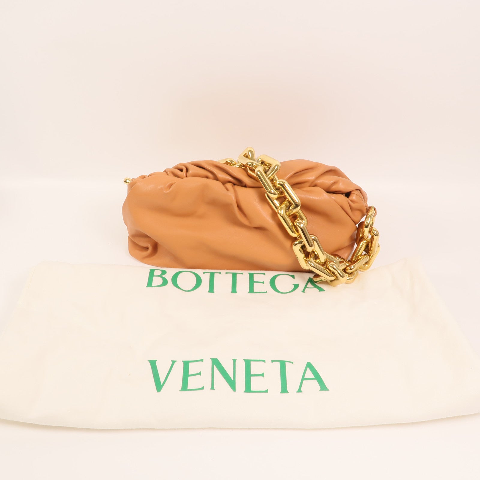 BOTTEGA VENETA 牛皮皮革Chain Shoulder Bag金扣鏈帶肩背袋