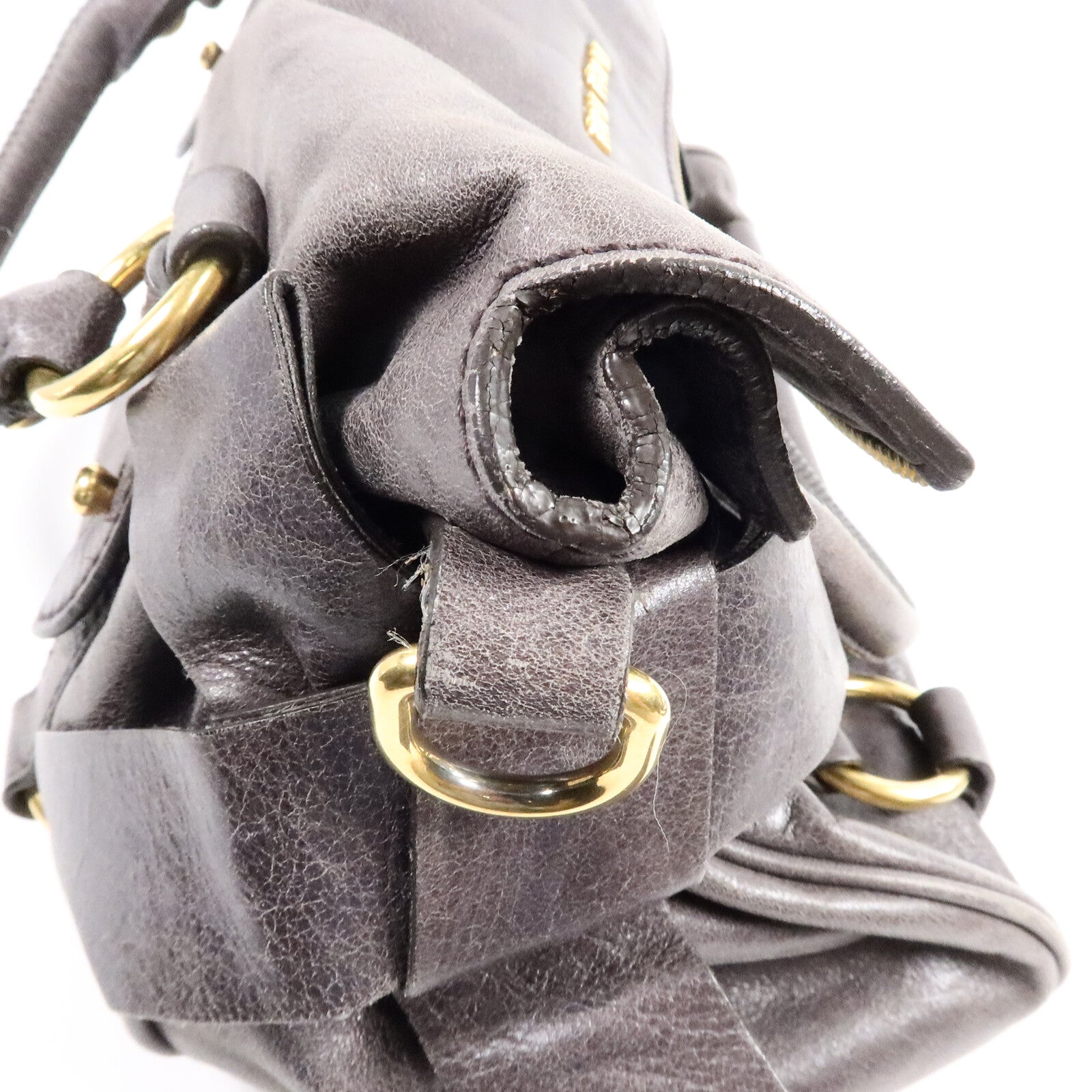 Miu Miu 牛皮皮革2 Way Shoulder Bag手挽肩背兩用袋