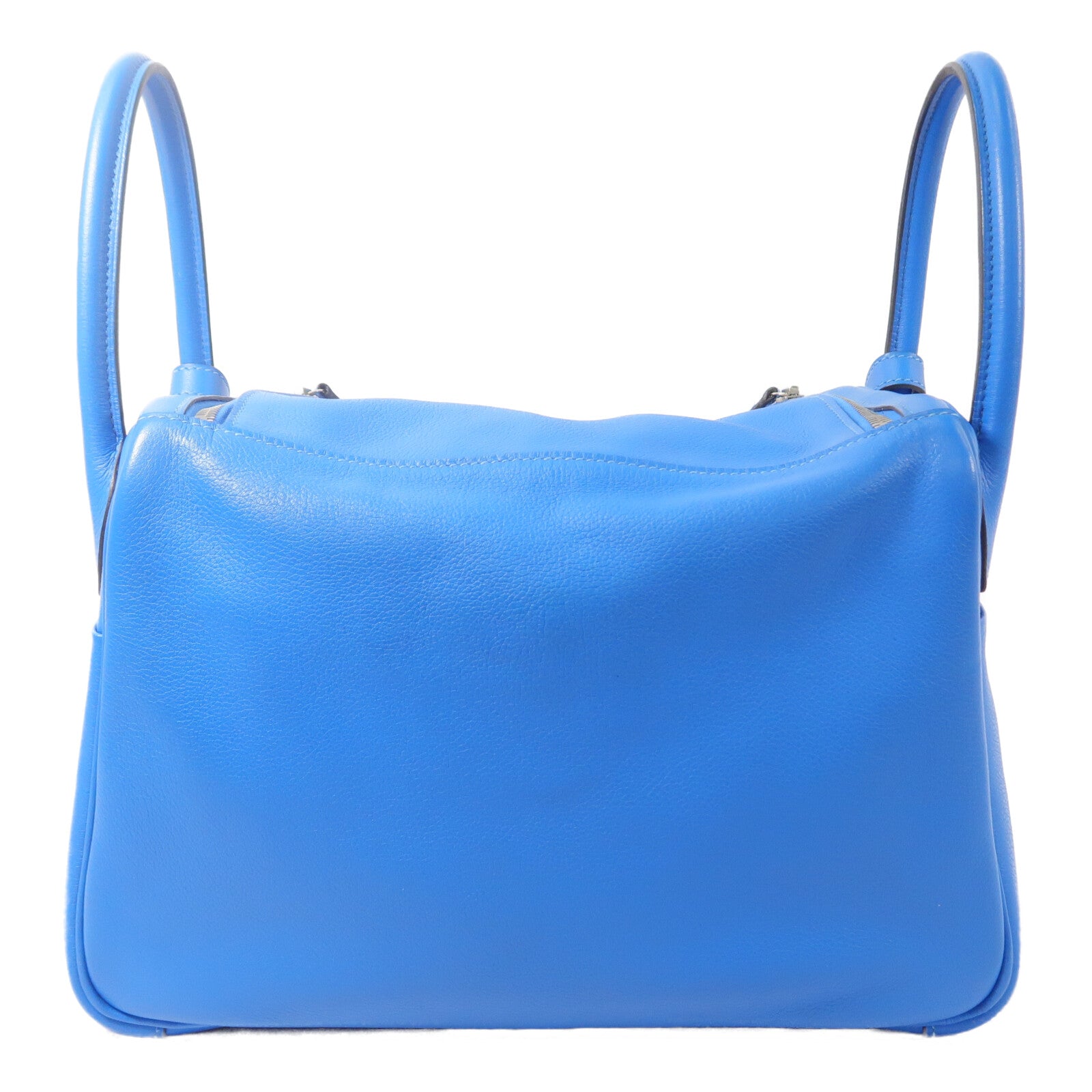 HERMES Evercolor皮革Lindy 30手挽肩背兩用袋Bleu France