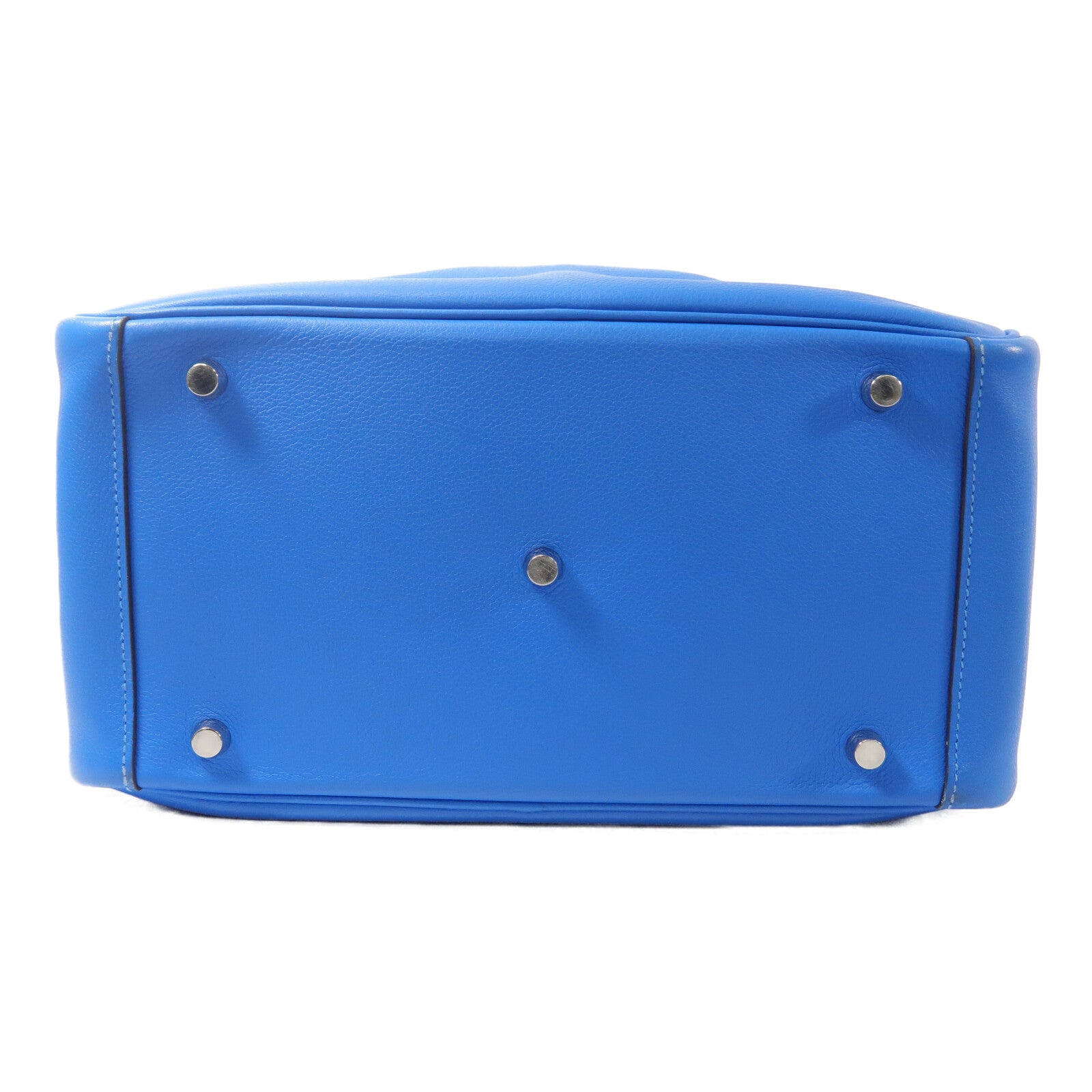HERMES Evercolor皮革Lindy 30手挽肩背兩用袋Bleu France
