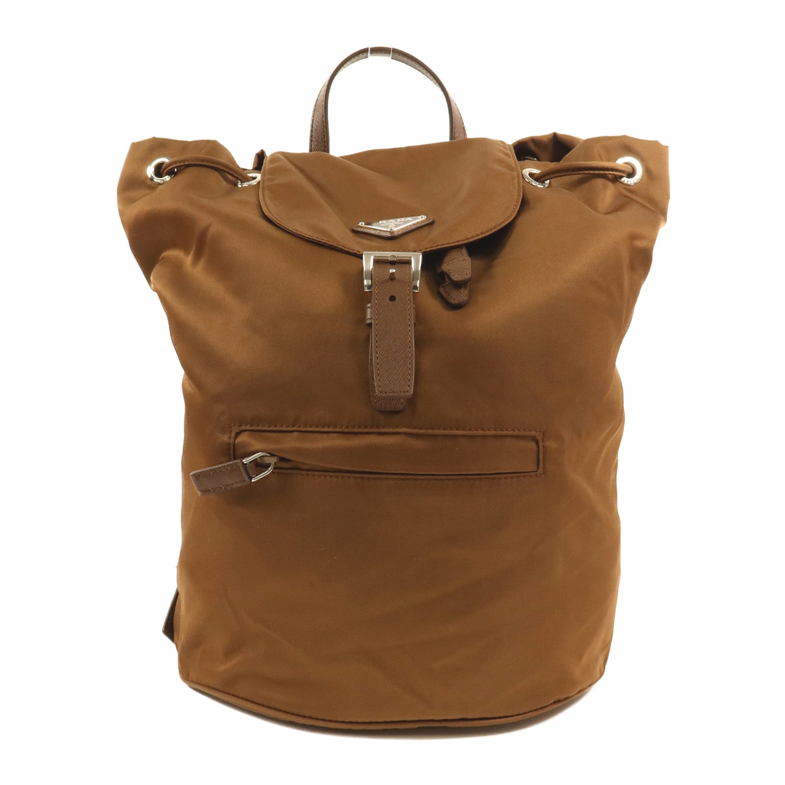 PRADA 尼龍Rucksack銀扣背包