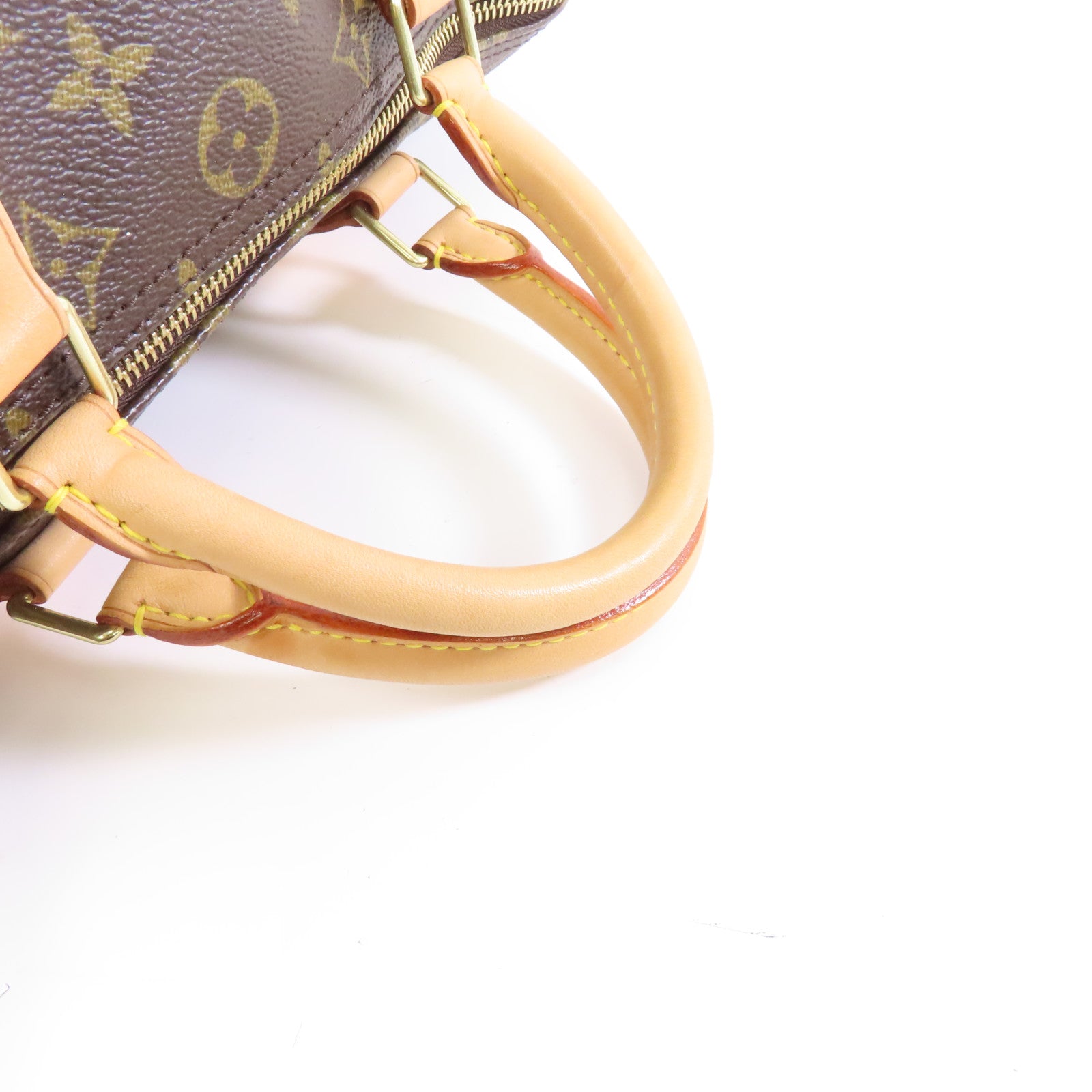 LOUIS VUITTON Monogram Speedy 30金扣手挽袋棕色