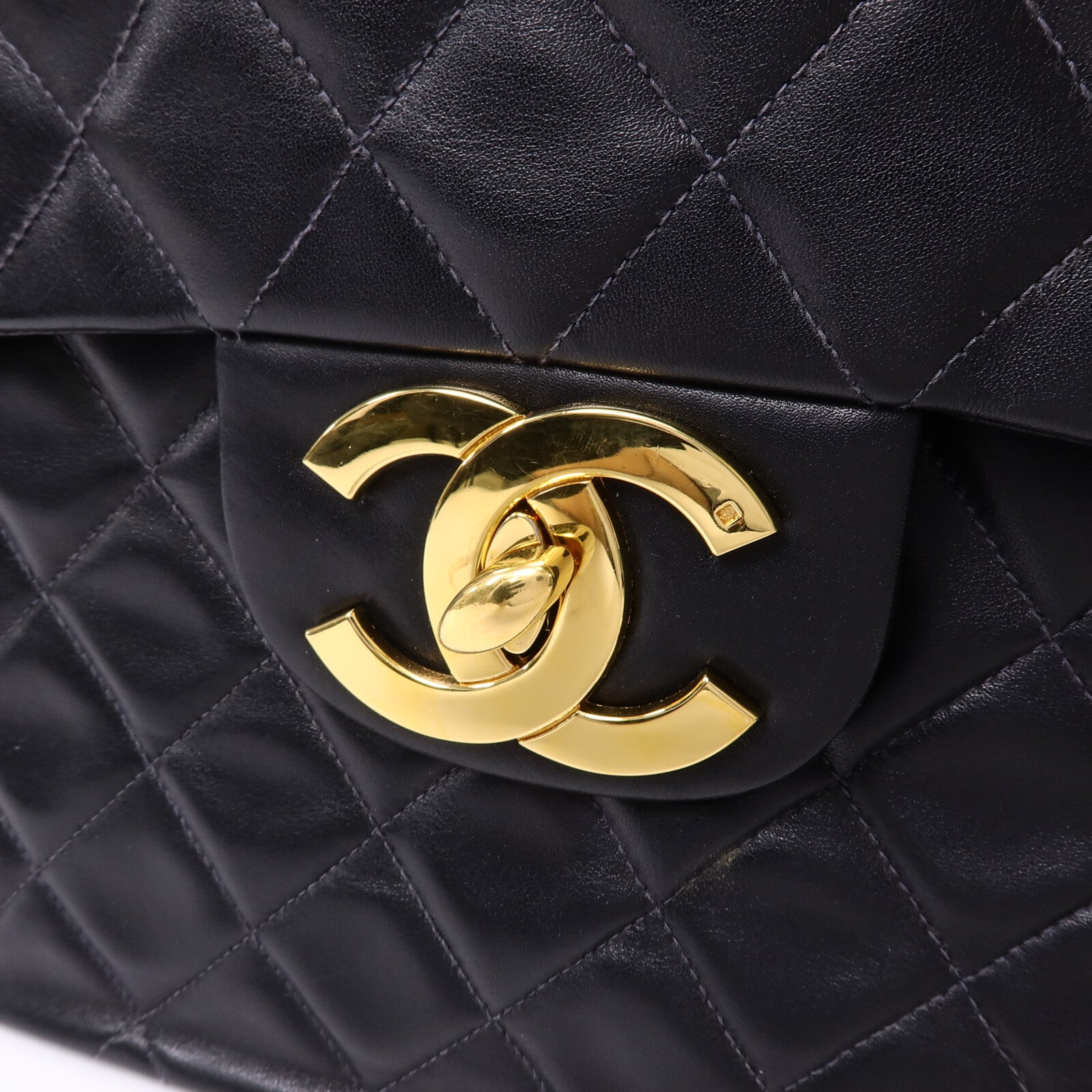 CHANEL 羊皮皮革Vintage Classic Flap鏈帶手挽肩背兩用袋