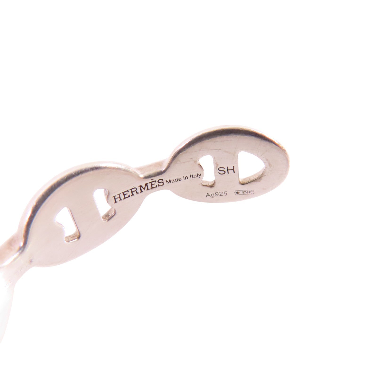 HERMES 925純銀Chaine D'ancre Enchainee Bangle手鐲