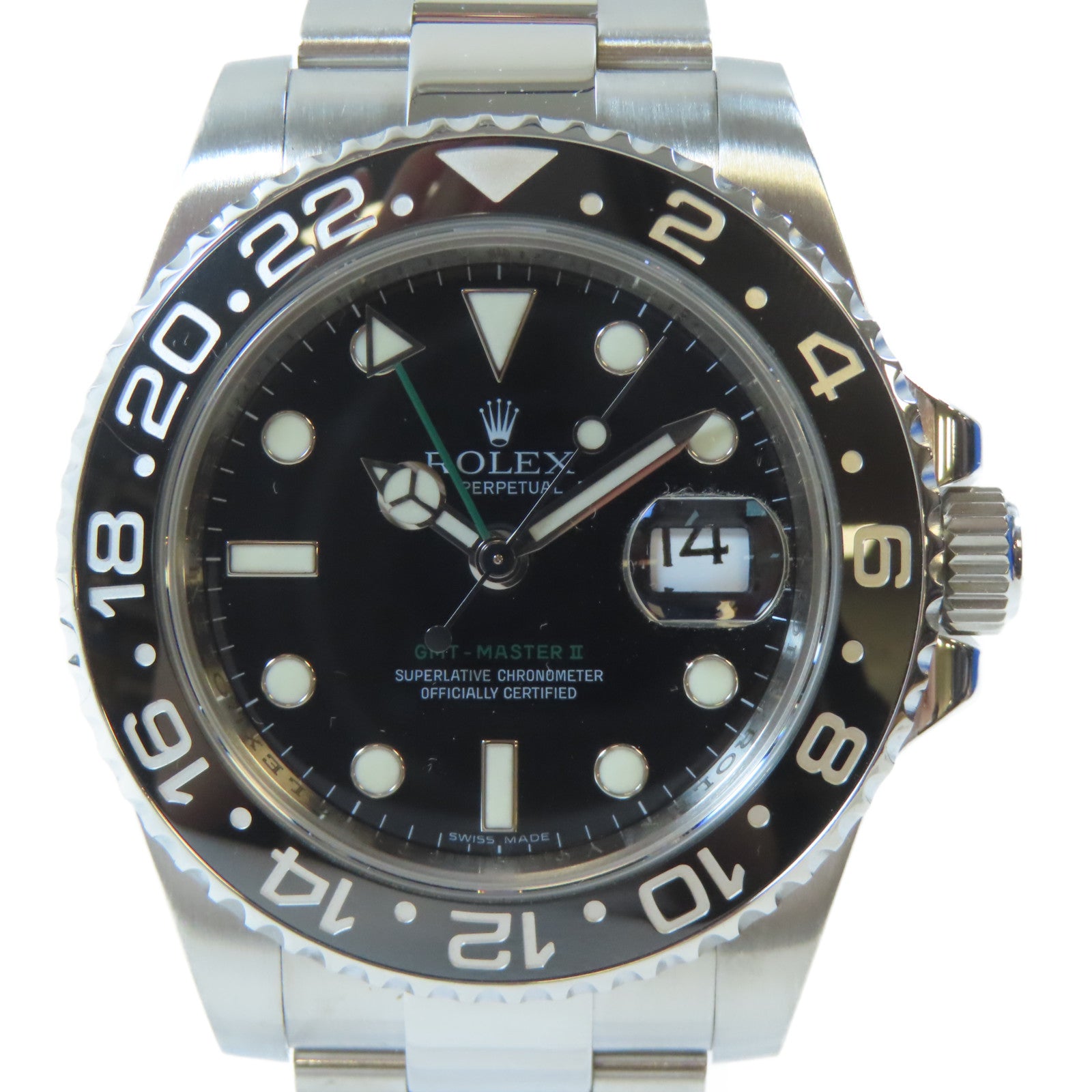 ROLEX GMT Master II4 0mm不鏽鋼手錶自動機芯黑色