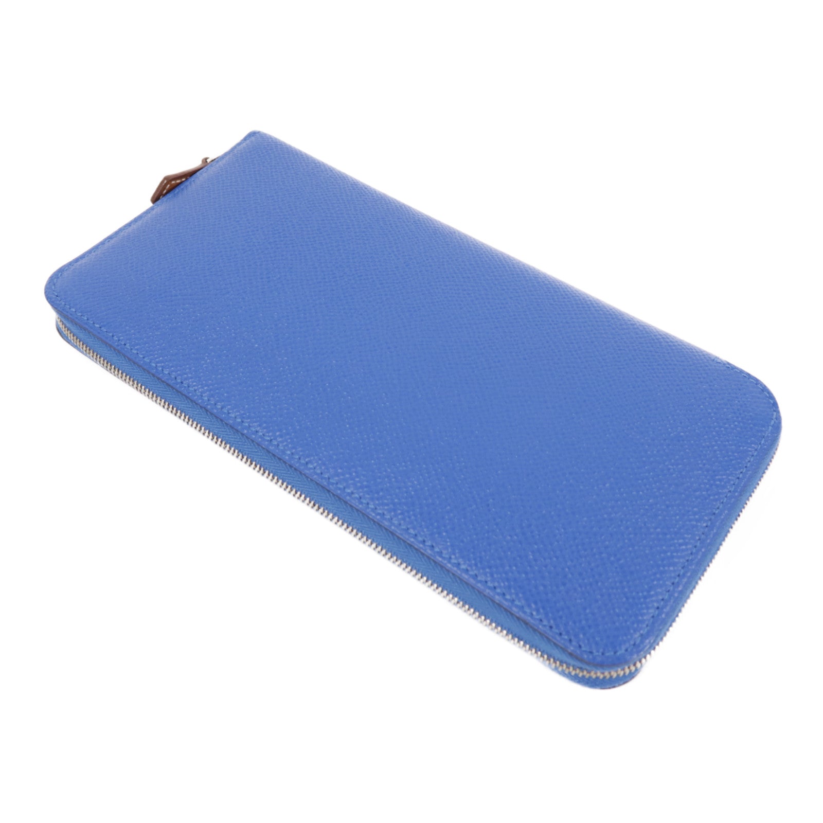 HERMES Epsom皮革Silk In Classique銀扣長錢包
