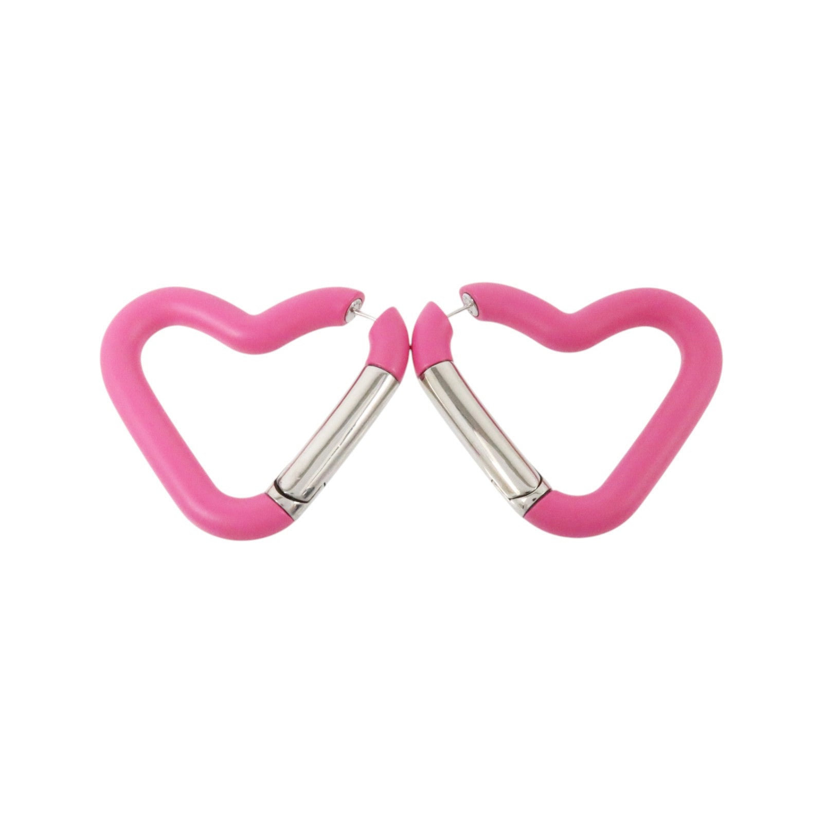 BALENCIAGA PVC/金屬Love Clip Earrings耳環