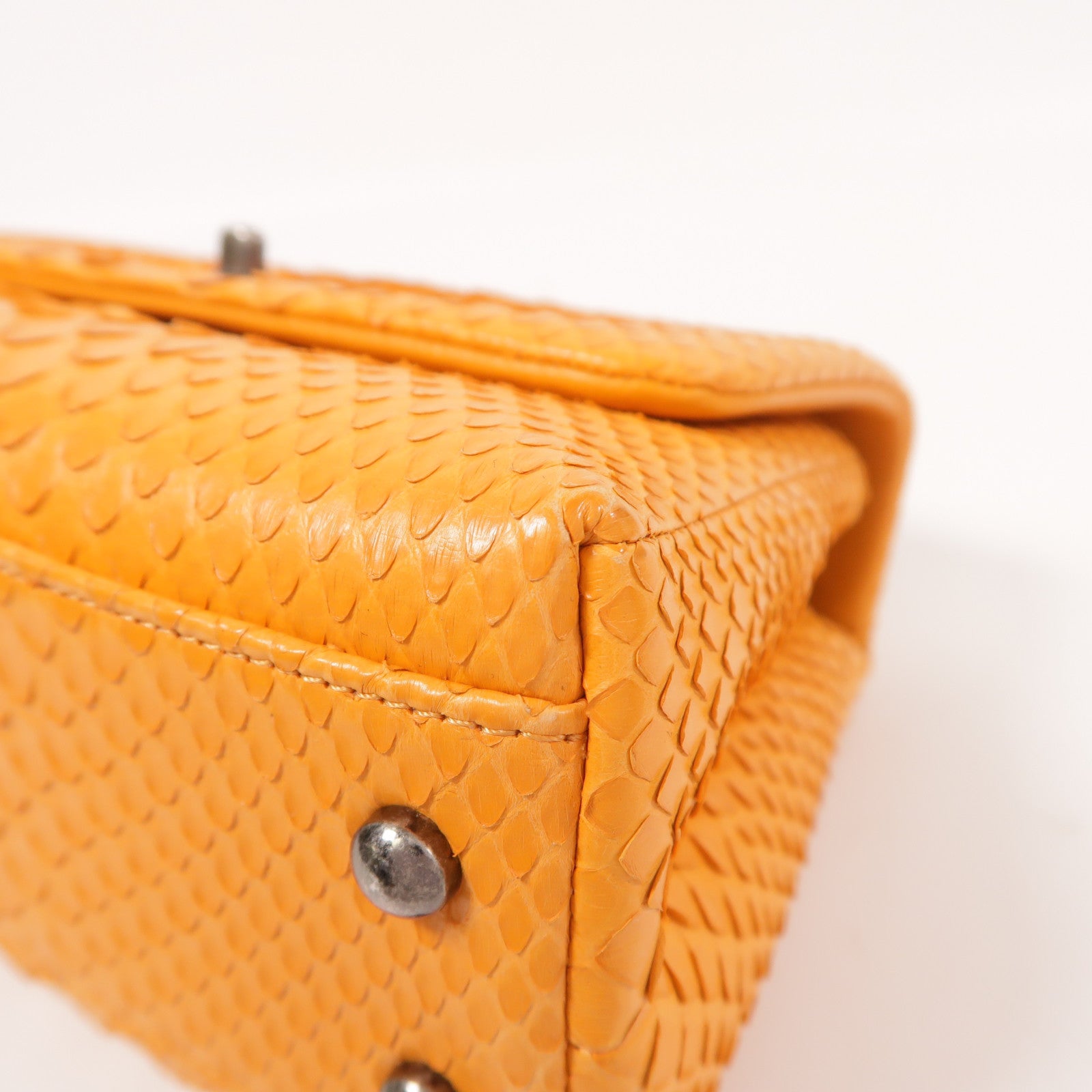 CHANEL 蛇皮皮革Coco Handle Small手挽肩背兩用袋