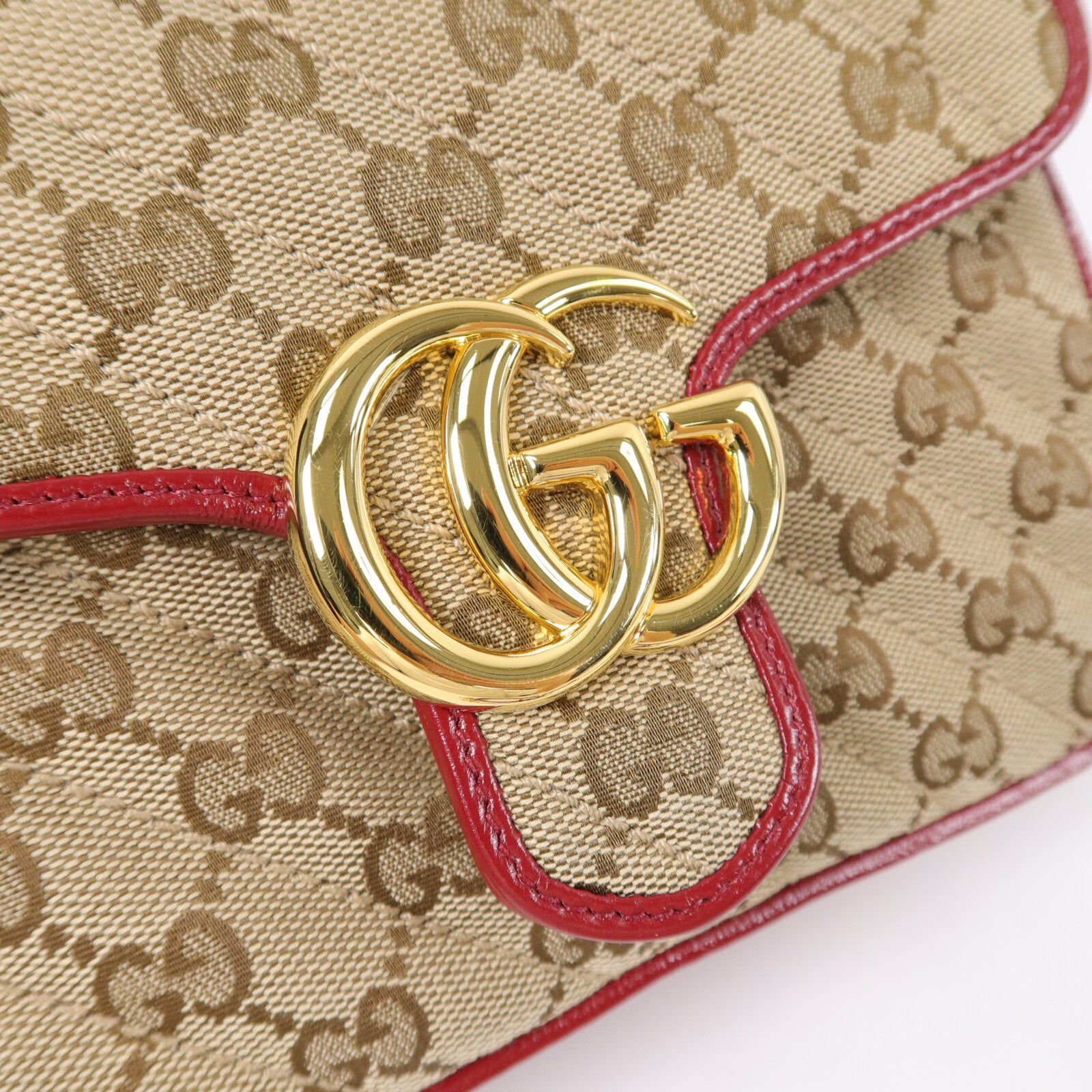 GUCCI 帆布GG Marmont Mini手挽肩背兩用袋