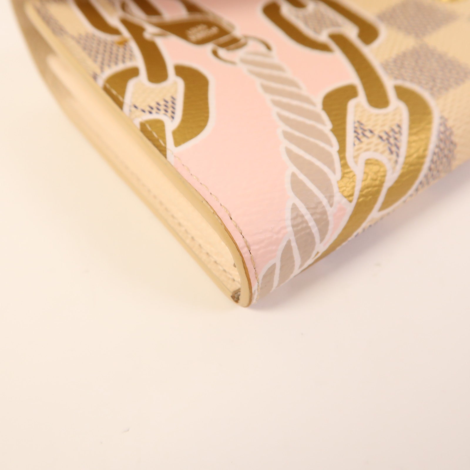 LOUIS VUITTON Damier Azur Sarah Wallet金扣長錢包