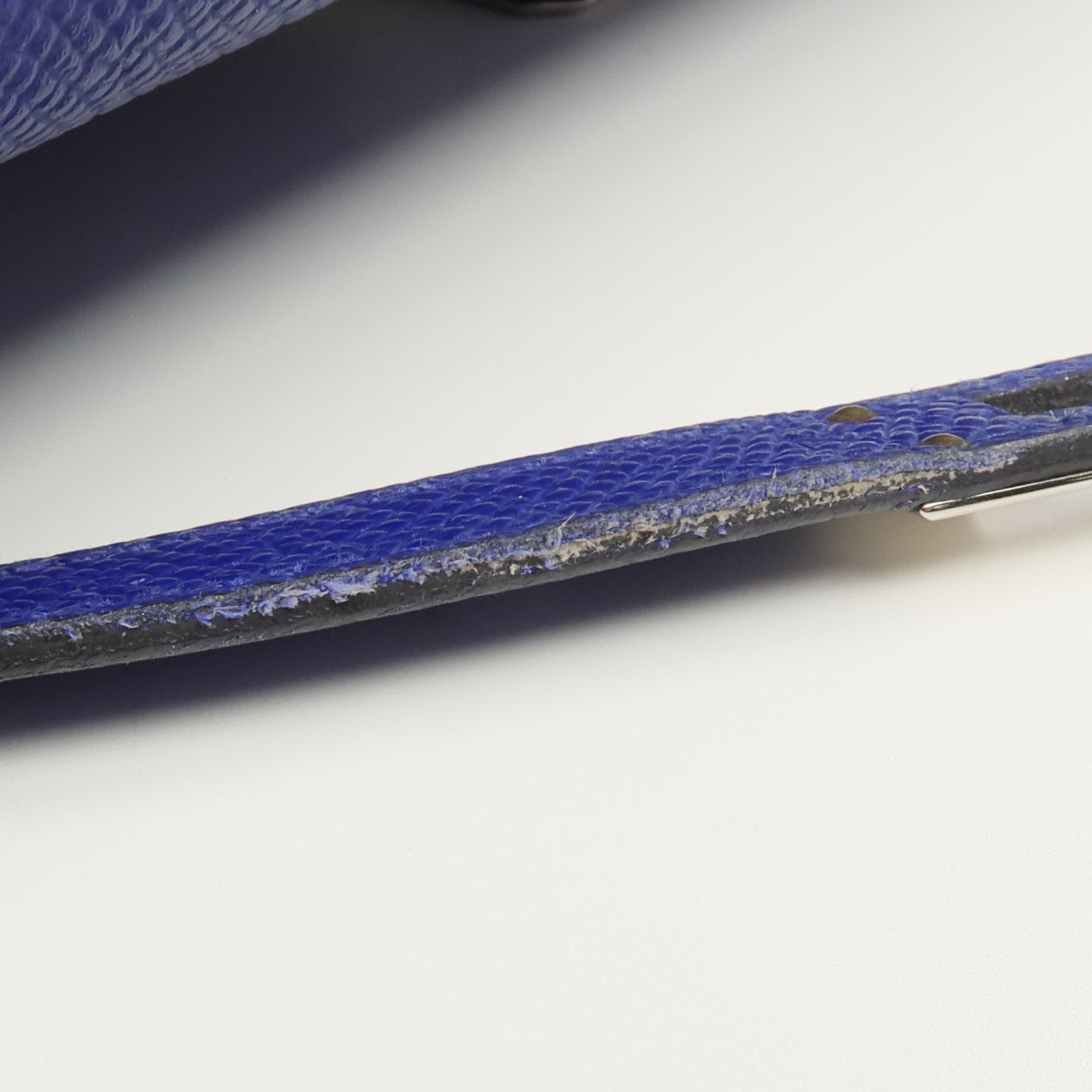 HERMES Epsom皮革Kelly Long Wallet銀扣長錢包Bleu Electrique