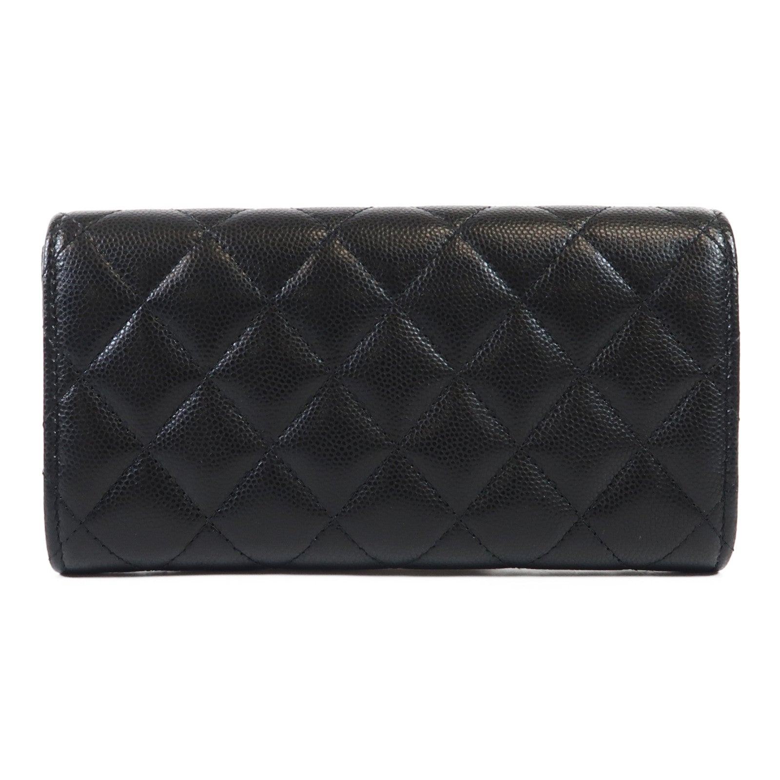 CHANEL 牛皮皮革Wallet金扣長錢包