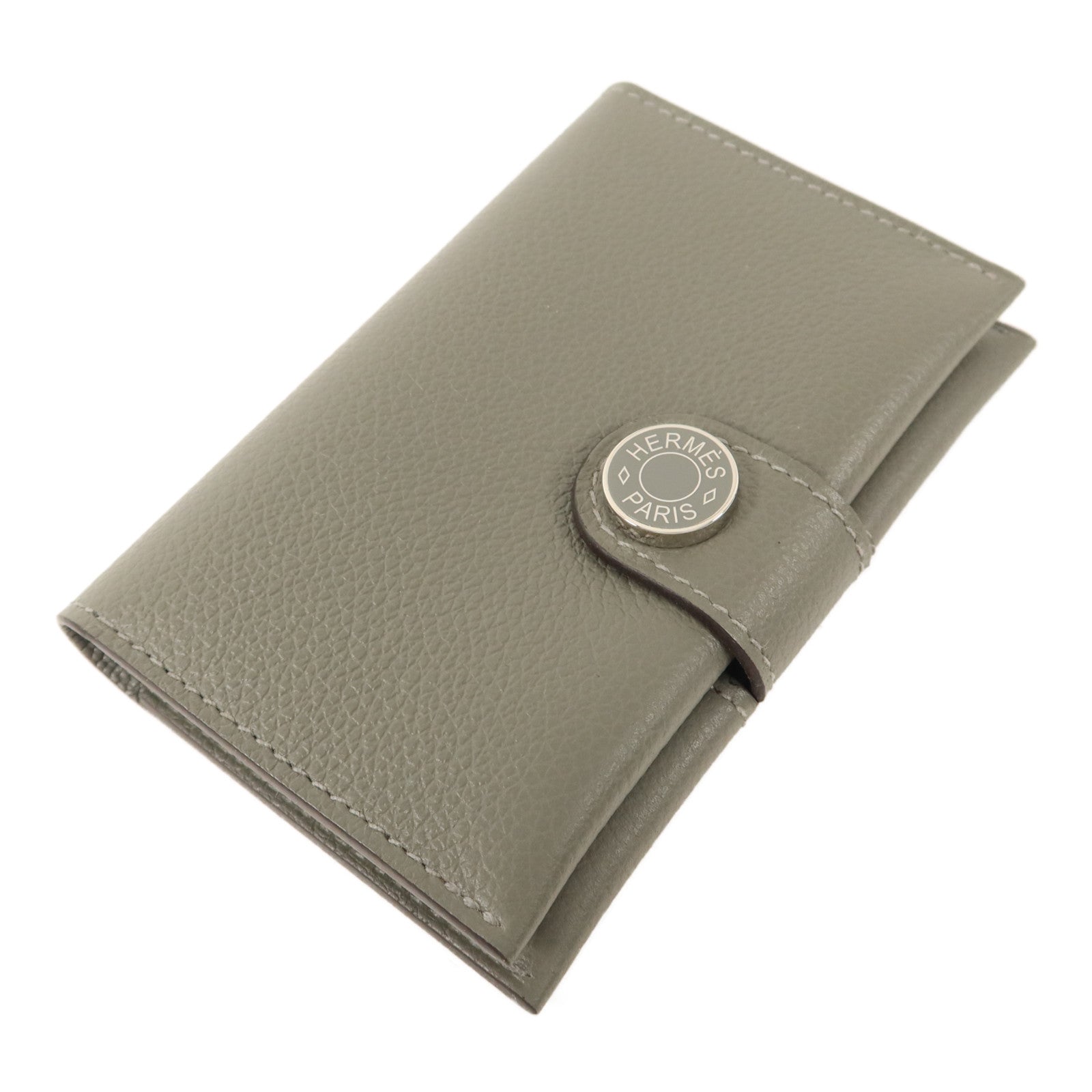 HERMES Evercolor皮革R.M.S Card Holder卡片套Gris Meyer