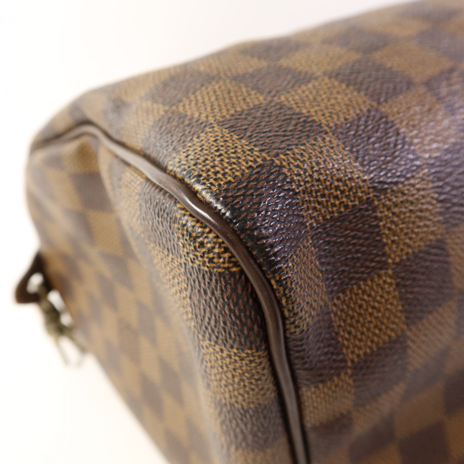 LOUIS VUITTON Damier Speedy 30金扣手挽袋