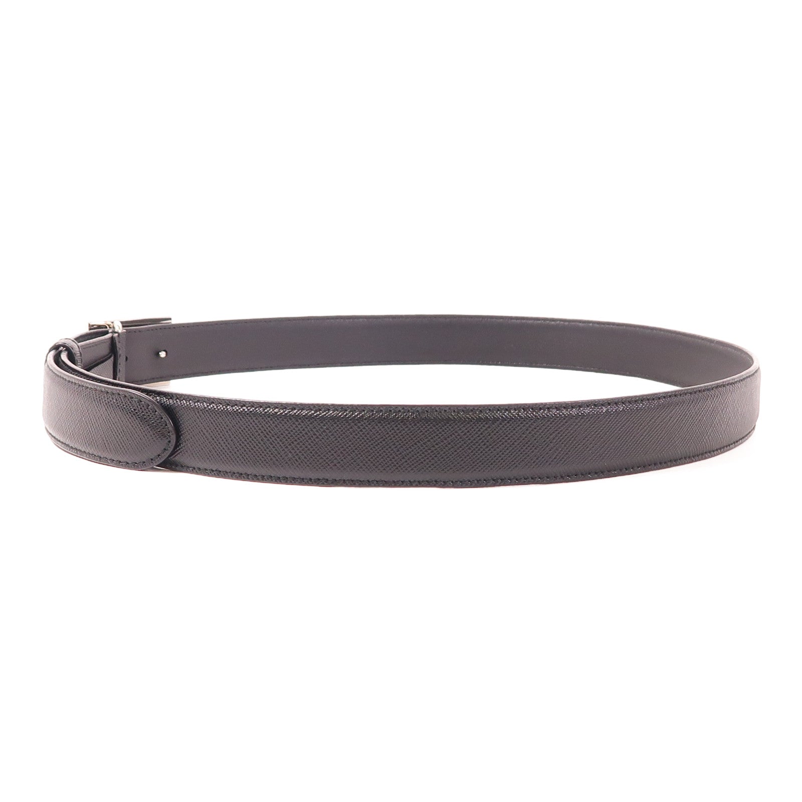 PRADA 【激減優惠】牛皮皮革Belt銀扣皮帶