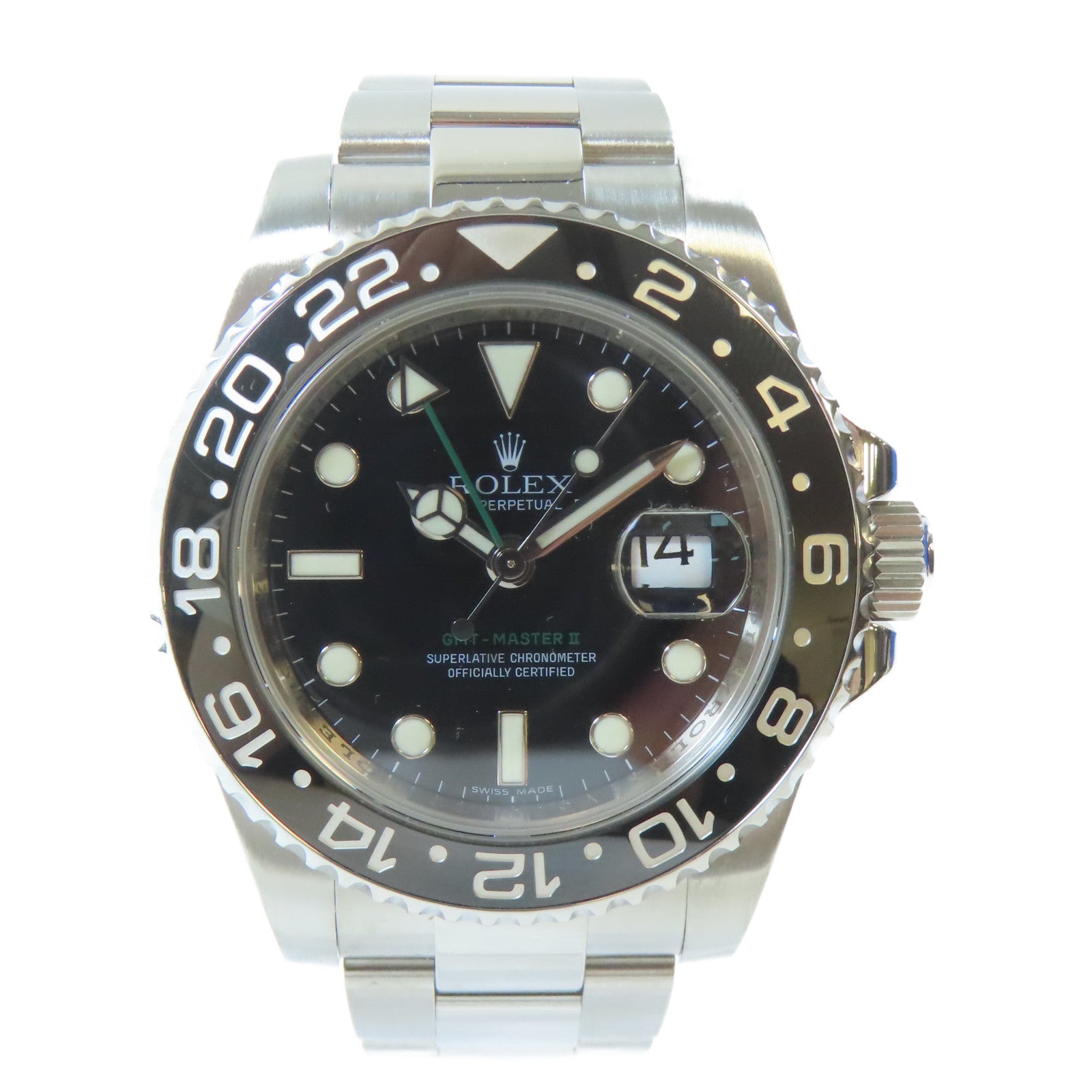 ROLEX GMT Master II4 0mm不鏽鋼手錶自動機芯黑色