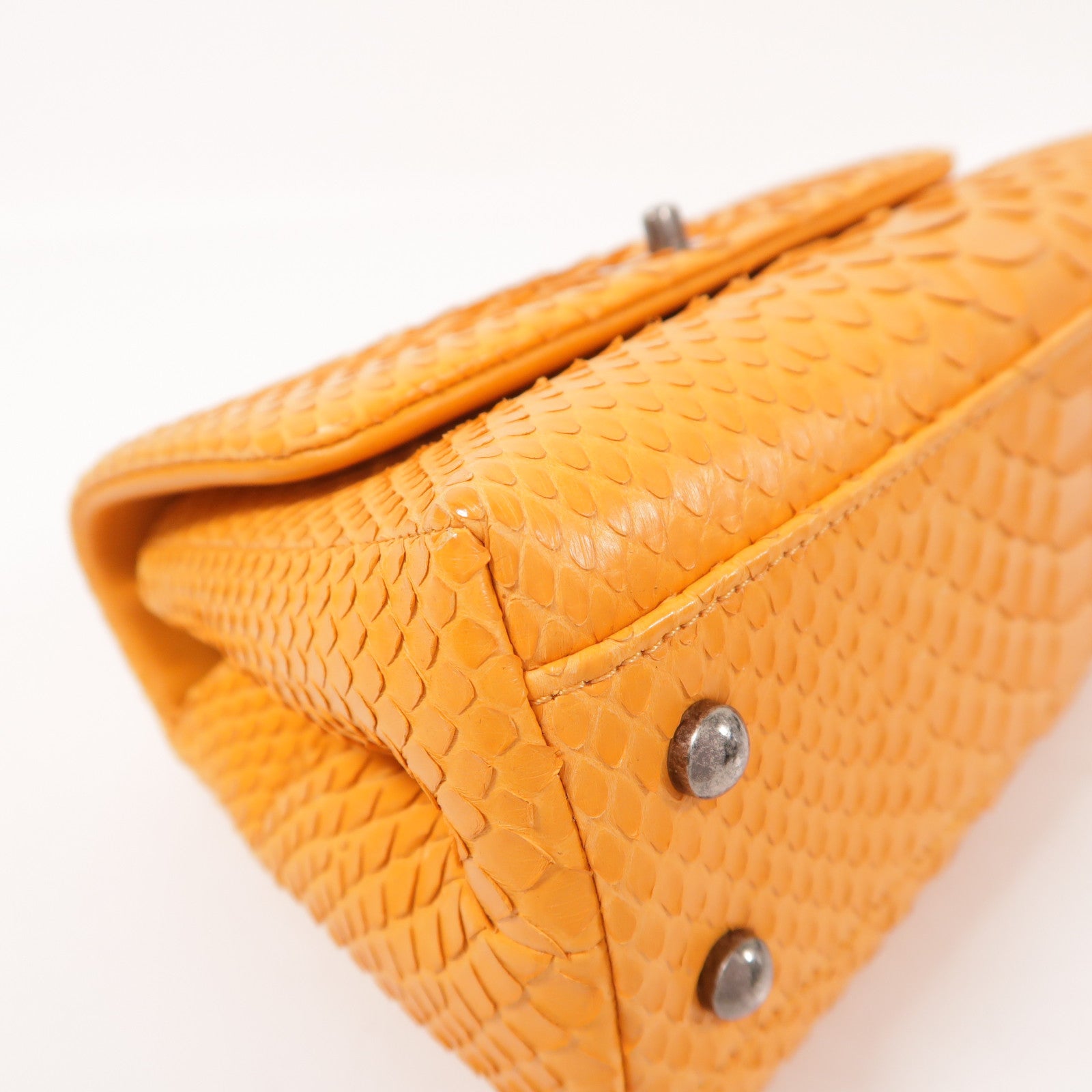 CHANEL 蛇皮皮革Coco Handle Small手挽肩背兩用袋