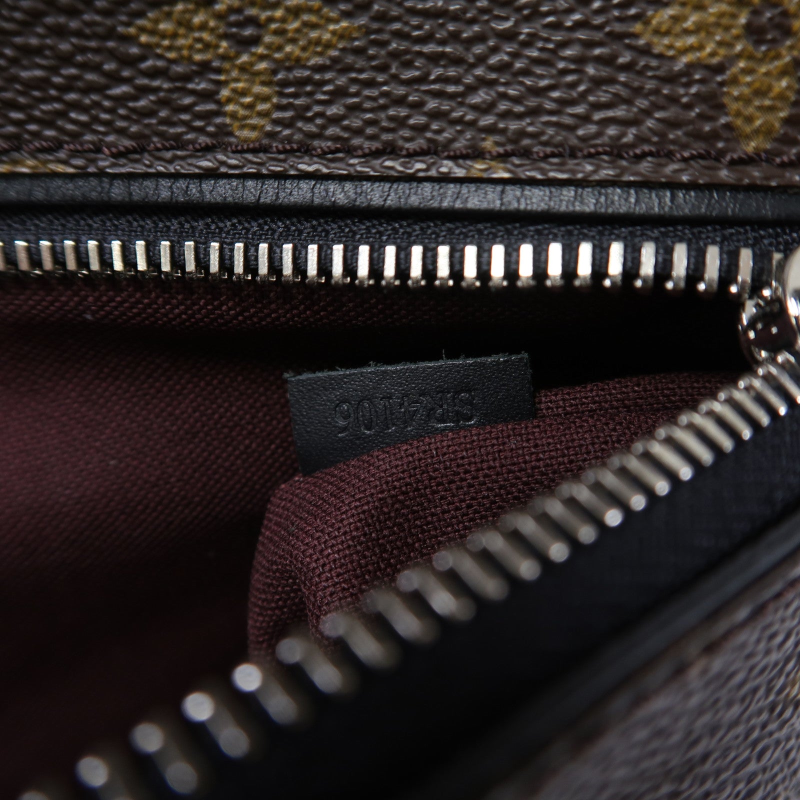 LOUIS VUITTON Monogram Macassar Parc銀扣背包啡色