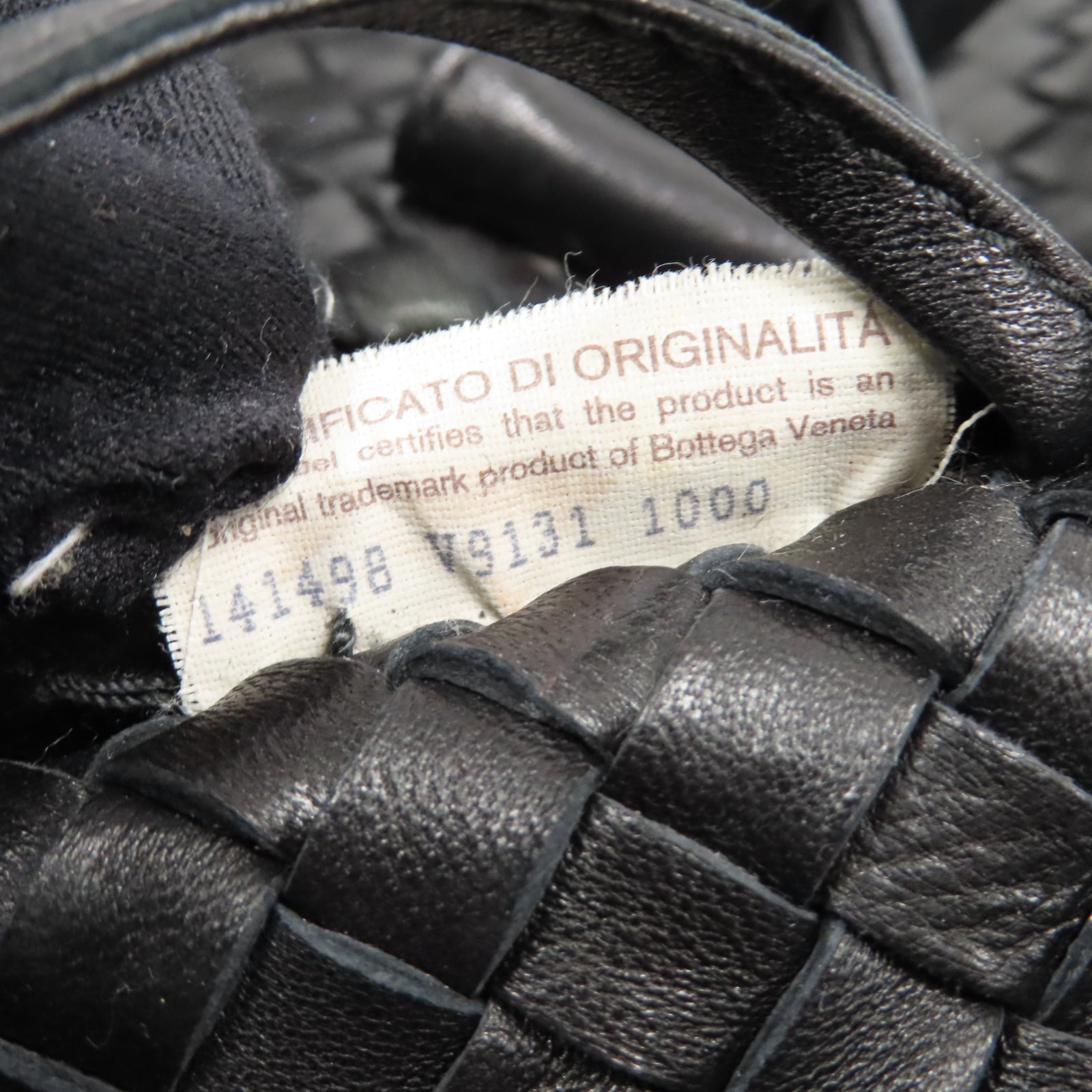 BOTTEGA VENETA 織紋皮革Hand Bag金扣手挽袋黑色