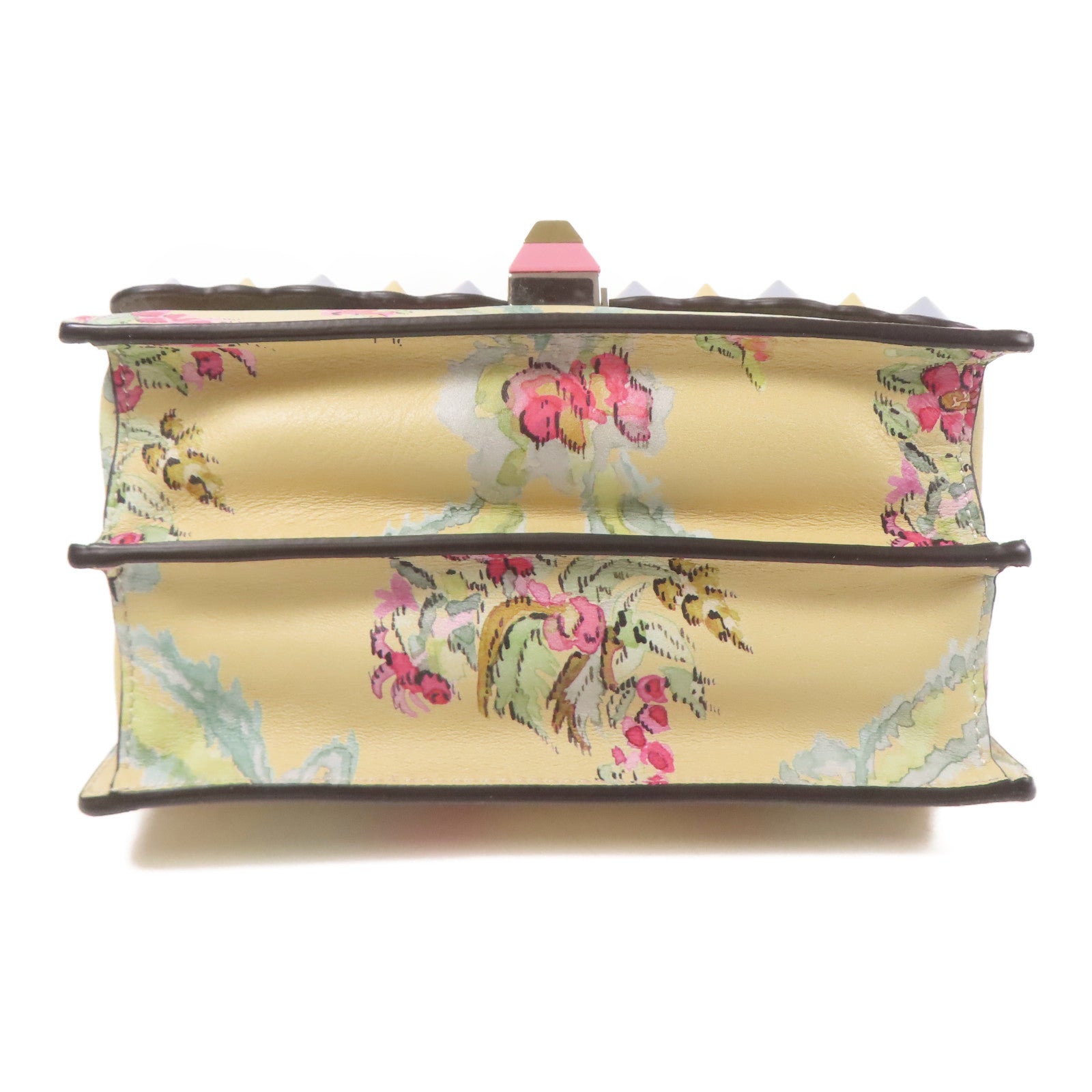 FENDI 牛皮皮革Shoulder Bag銀扣鏈帶肩背袋