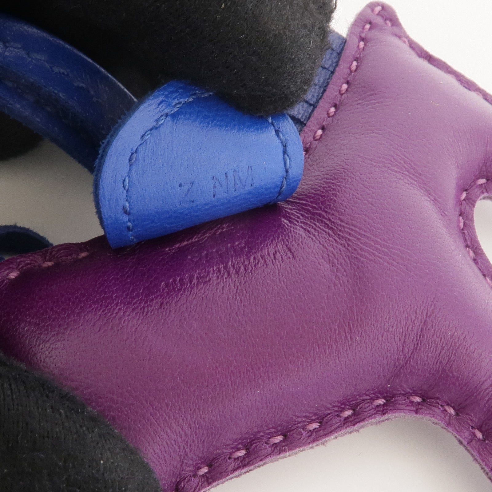 HERMES 【激減優惠】Milo皮革Rodeo PM掛飾Violet/Bleu Saphir