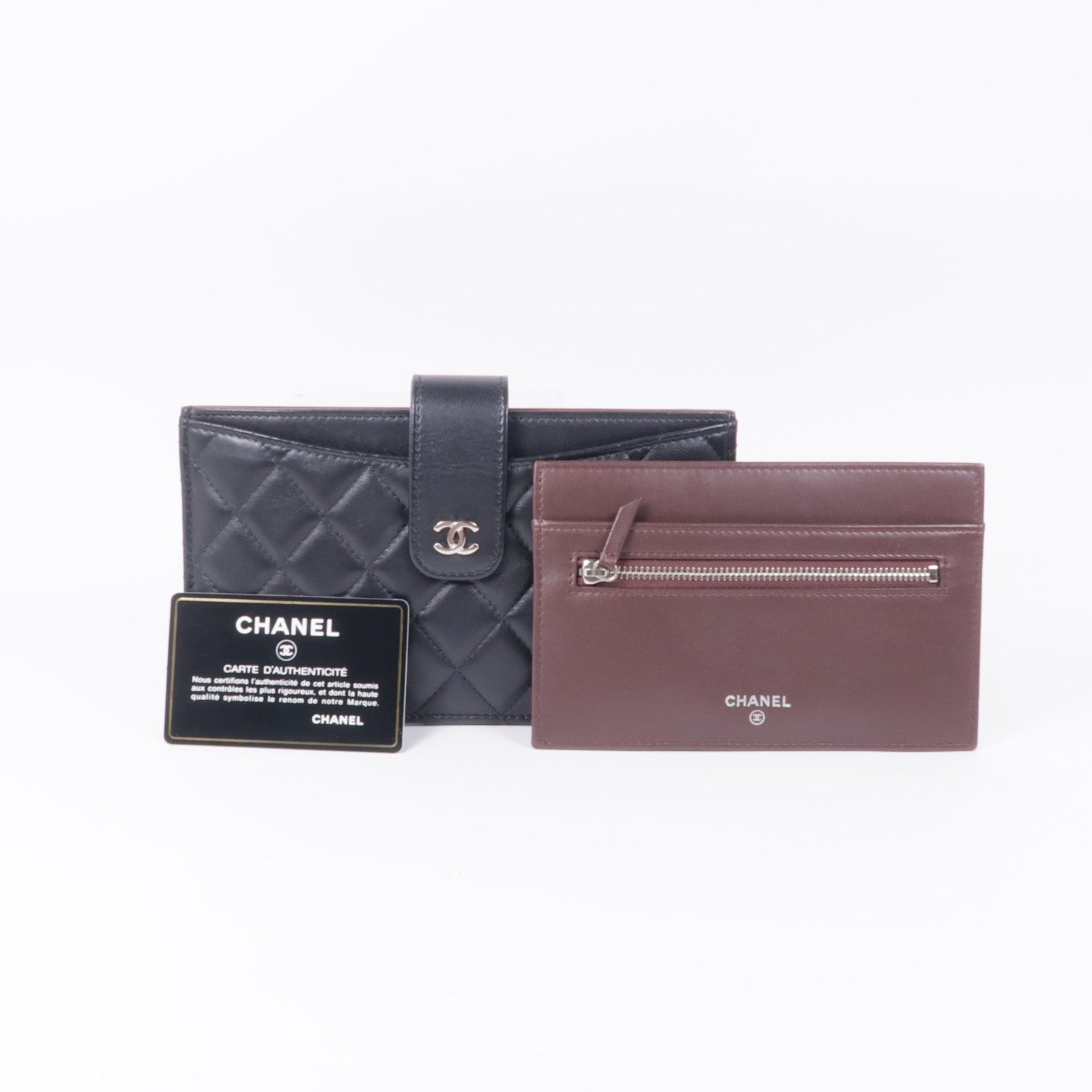 CHANEL 羊皮皮革Pouch/Clutch銀扣手拿包