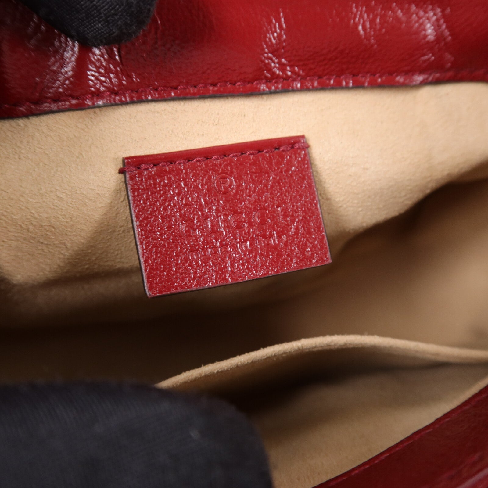 GUCCI 帆布GG Marmont Mini手挽肩背兩用袋